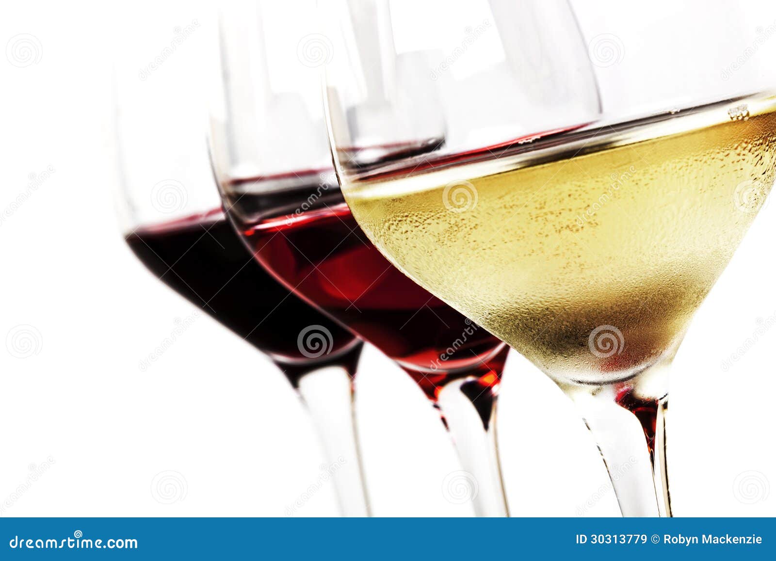 wine glasses over white