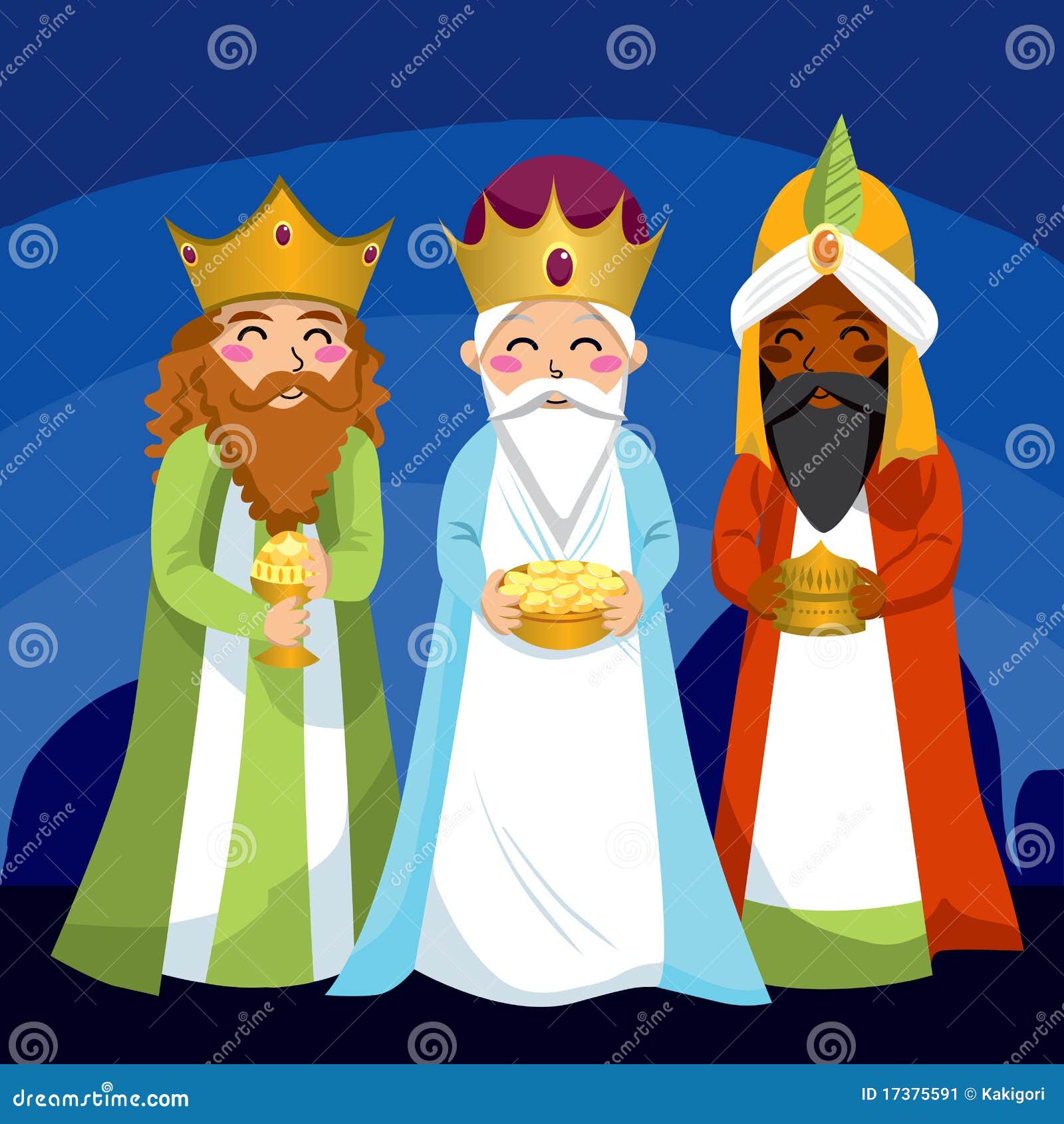 Three Wise Men stock vector. Illustration of christian - 17375591