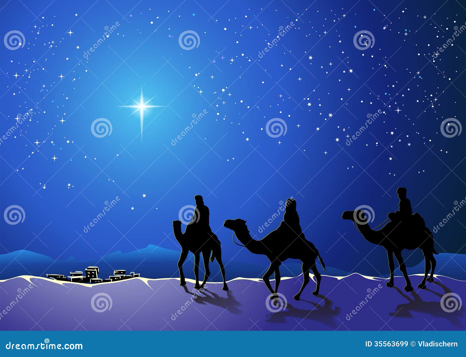 three wise men go for the star of bethlehem