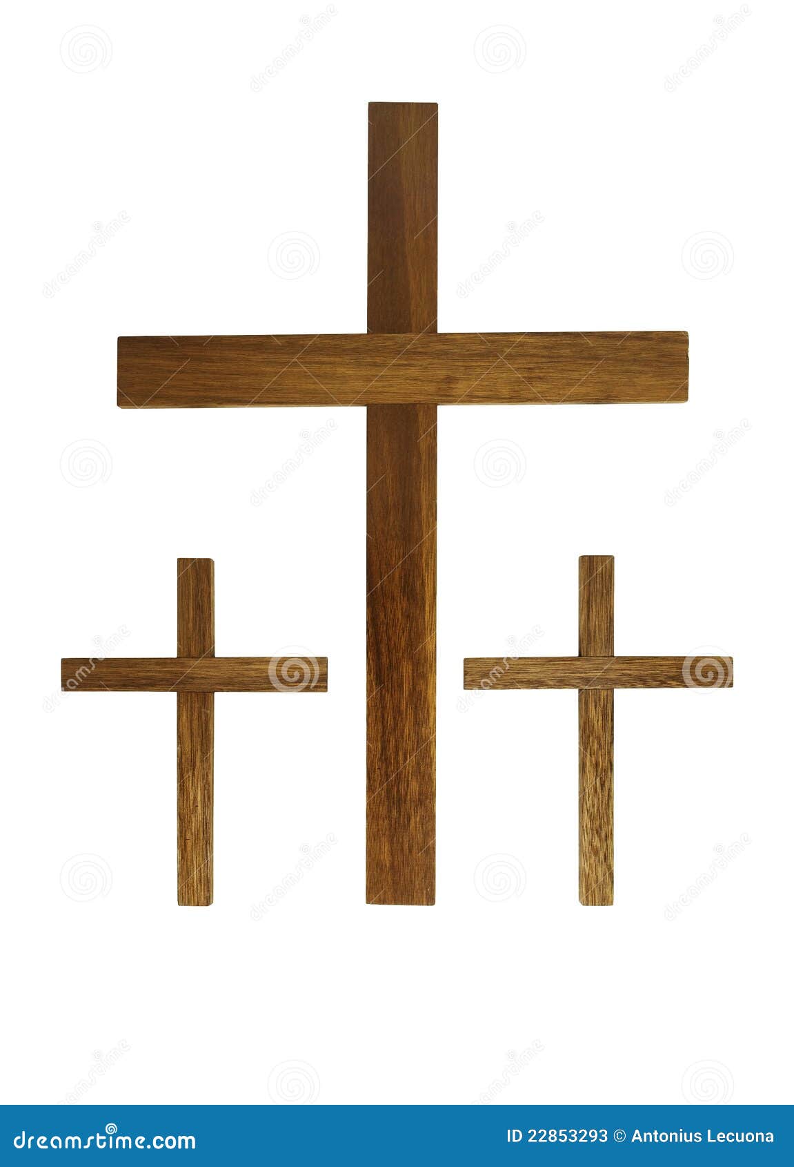 Three wooden crosses stock image. Image of crucifixion - 22853293