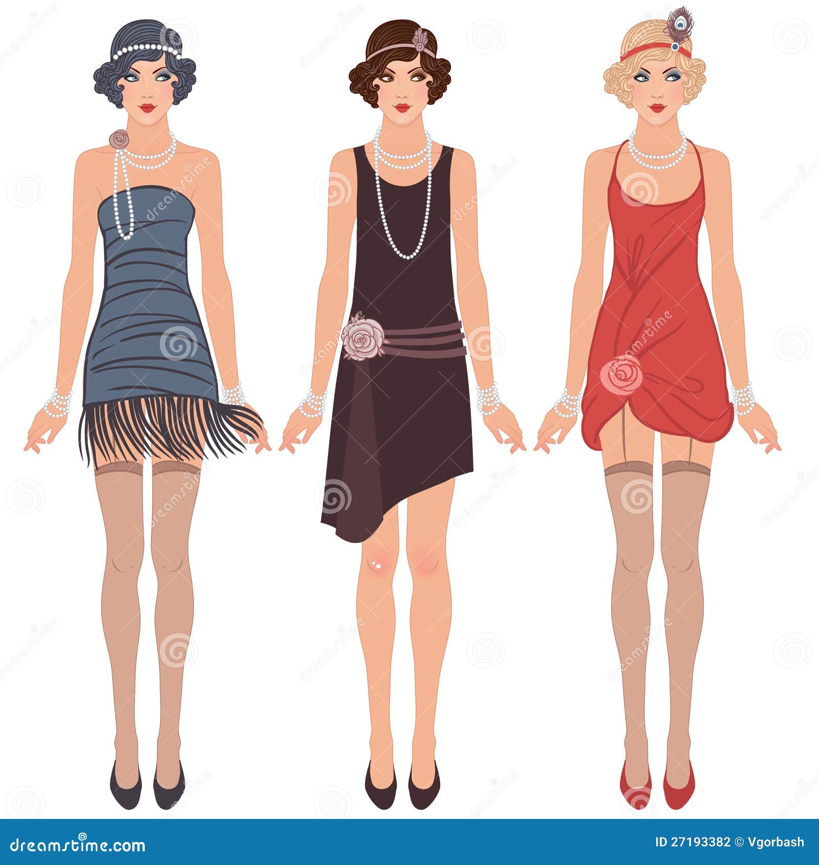 Flapper Dress 1920s Drawing