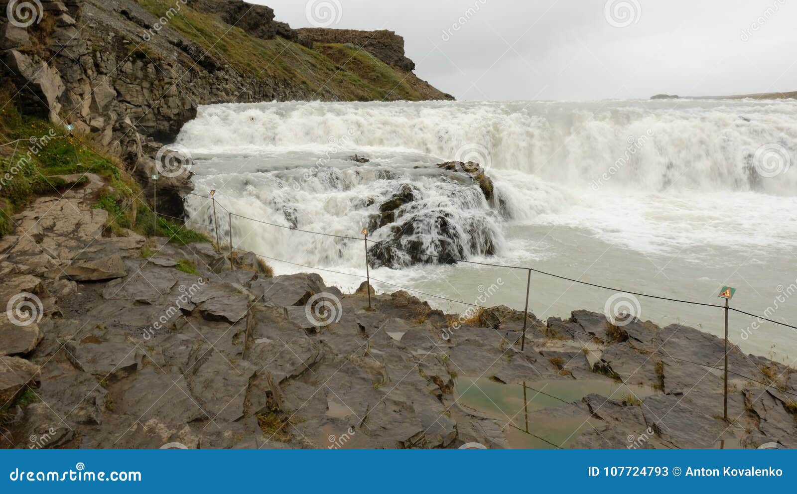 thresholds on the river elfusau near the sulfoss waterfall