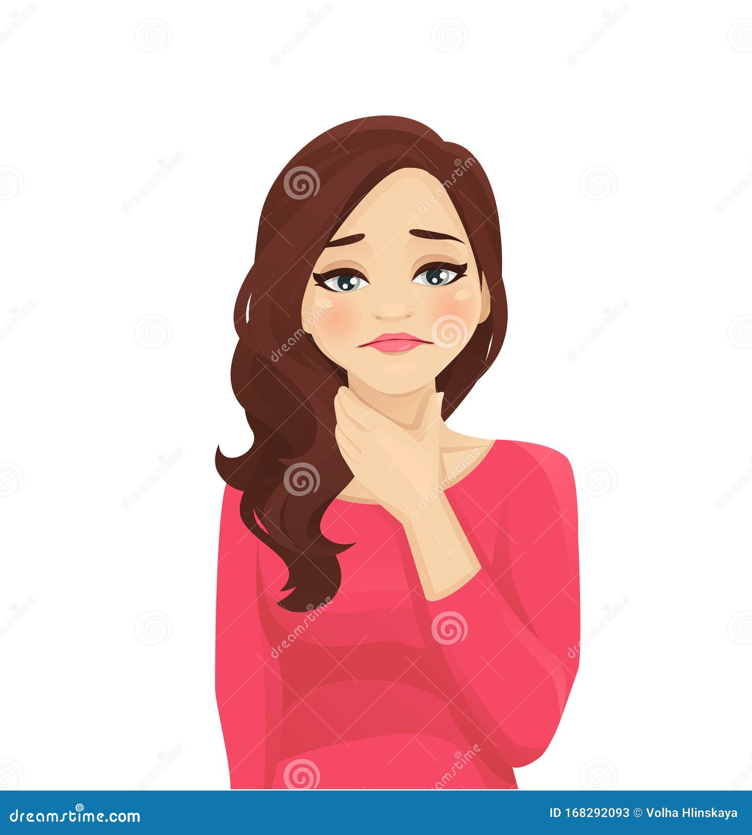 Throat pain woman stock vector. Illustration of student - 168292093 Throat pain woman stock vector. Illustration of student - 168292093