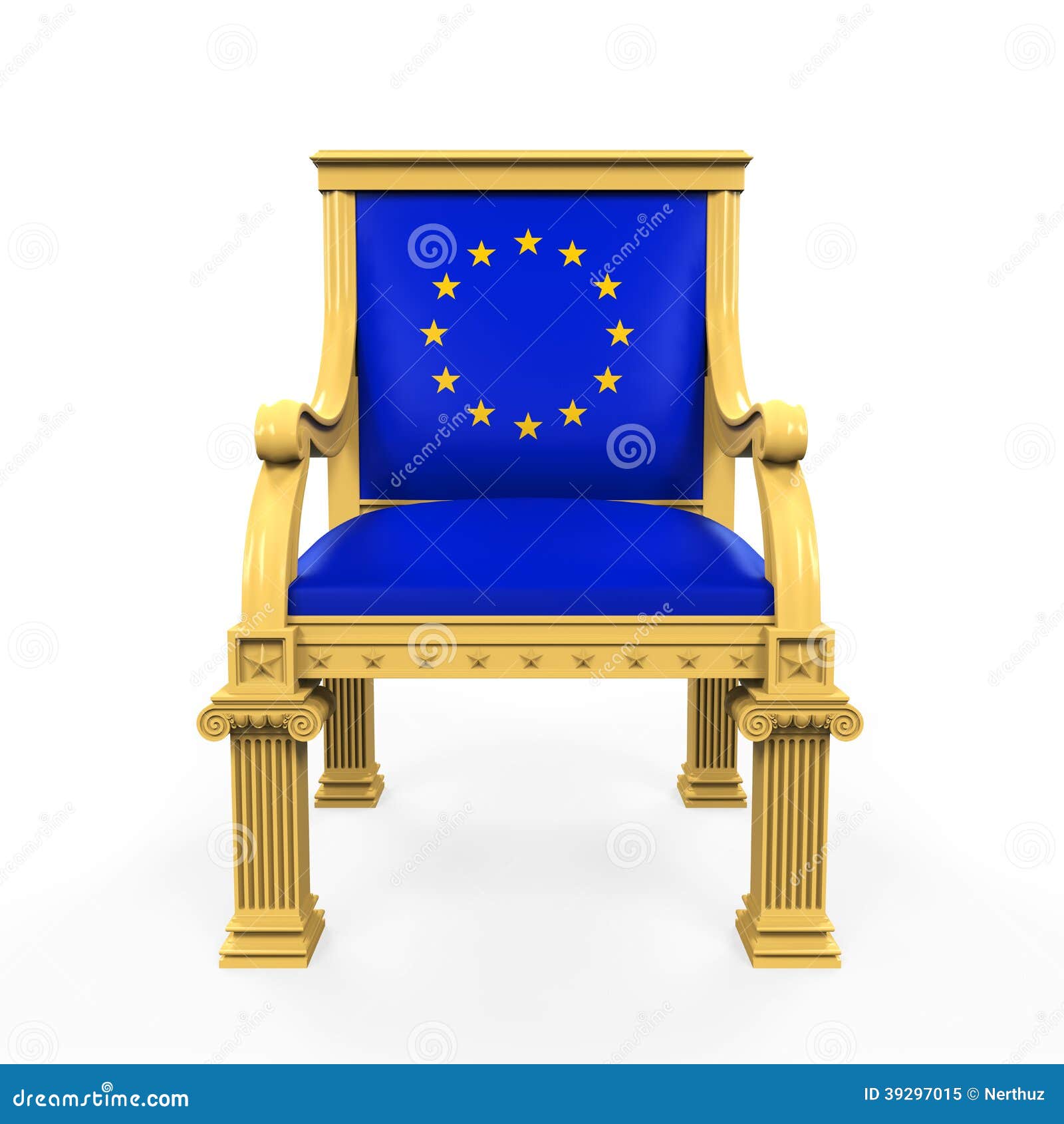 Throne Chair Of European Union Stock Illustration Illustration of