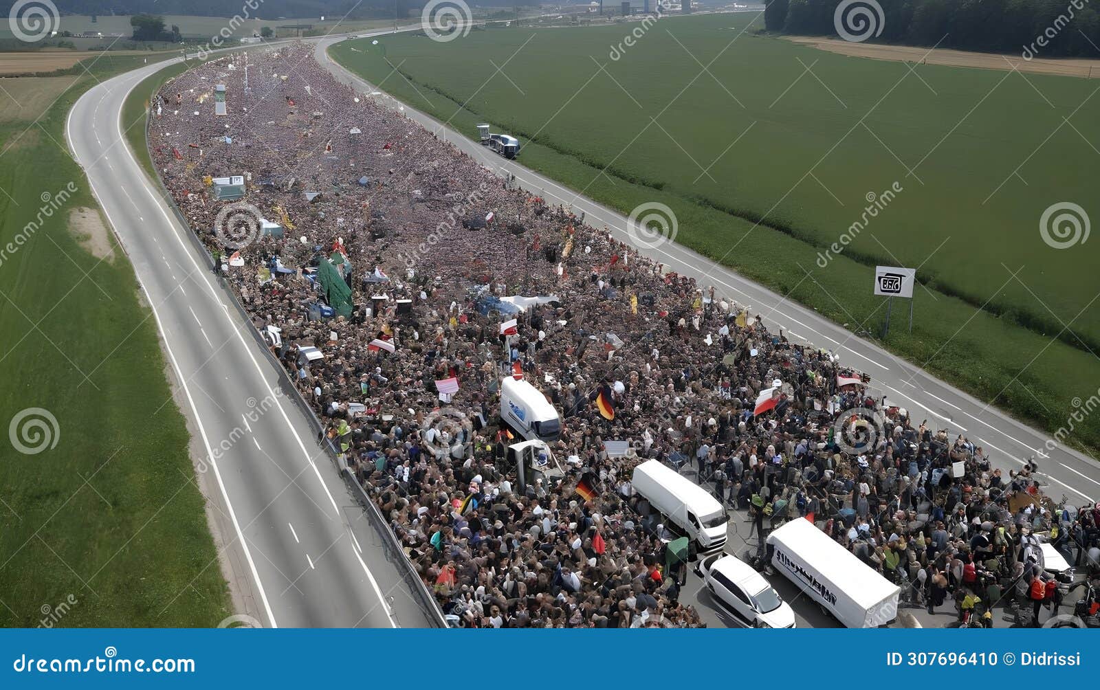 throughout the nationwide farmer protests in germany, access roads to the motorway were blocked.