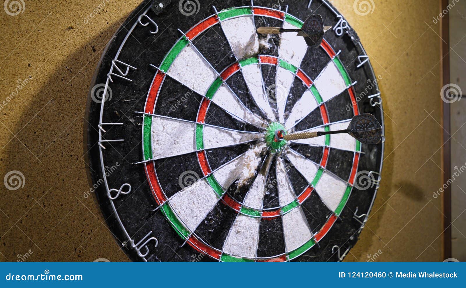 Throw the Dart at the Dart Board. Concept of Success Stock Photo