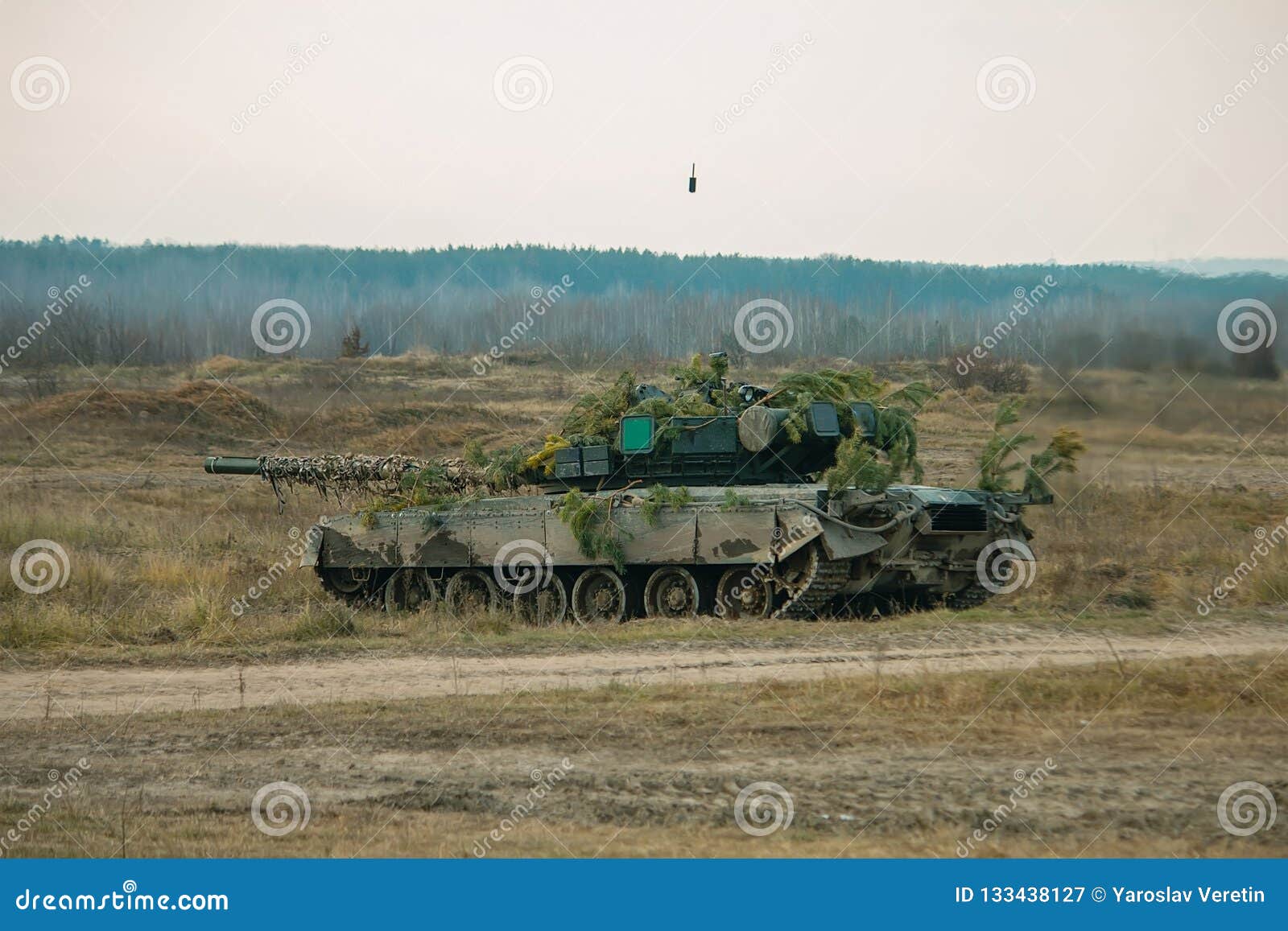 Throw a Grenade in a Military Tank Editorial Photography Image of