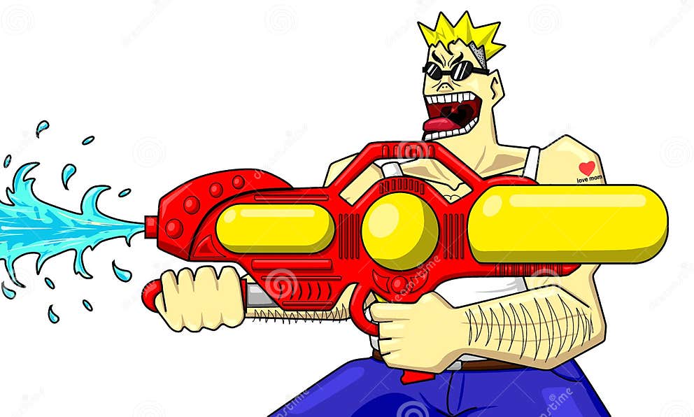 Throw water hardcore stock vector. Illustration of songkran 52779680