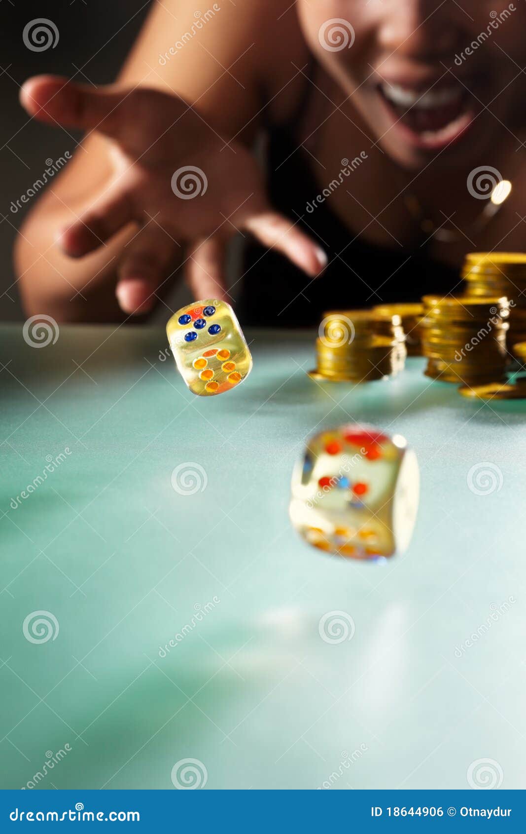 Throwing dices stock photo. Image of finger, money, risk 18644906
