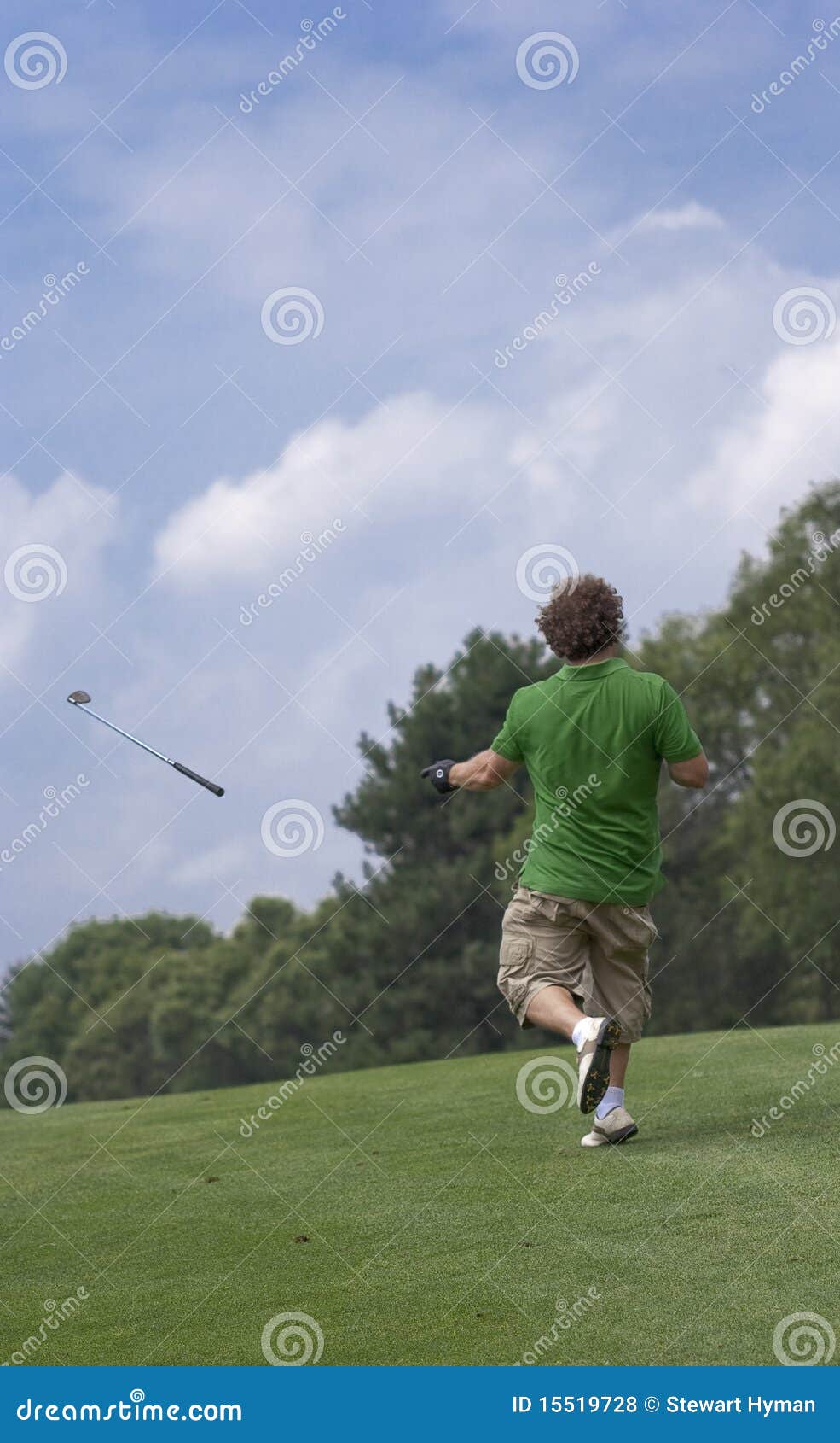 Throwing Golf Club Royalty Free Stock Photos Image 15519728