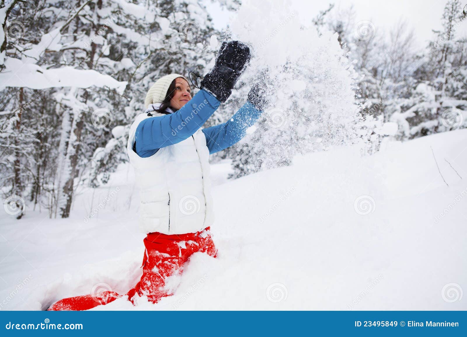 Throwing snow stock image. Image of white, throwing, throw 23495849