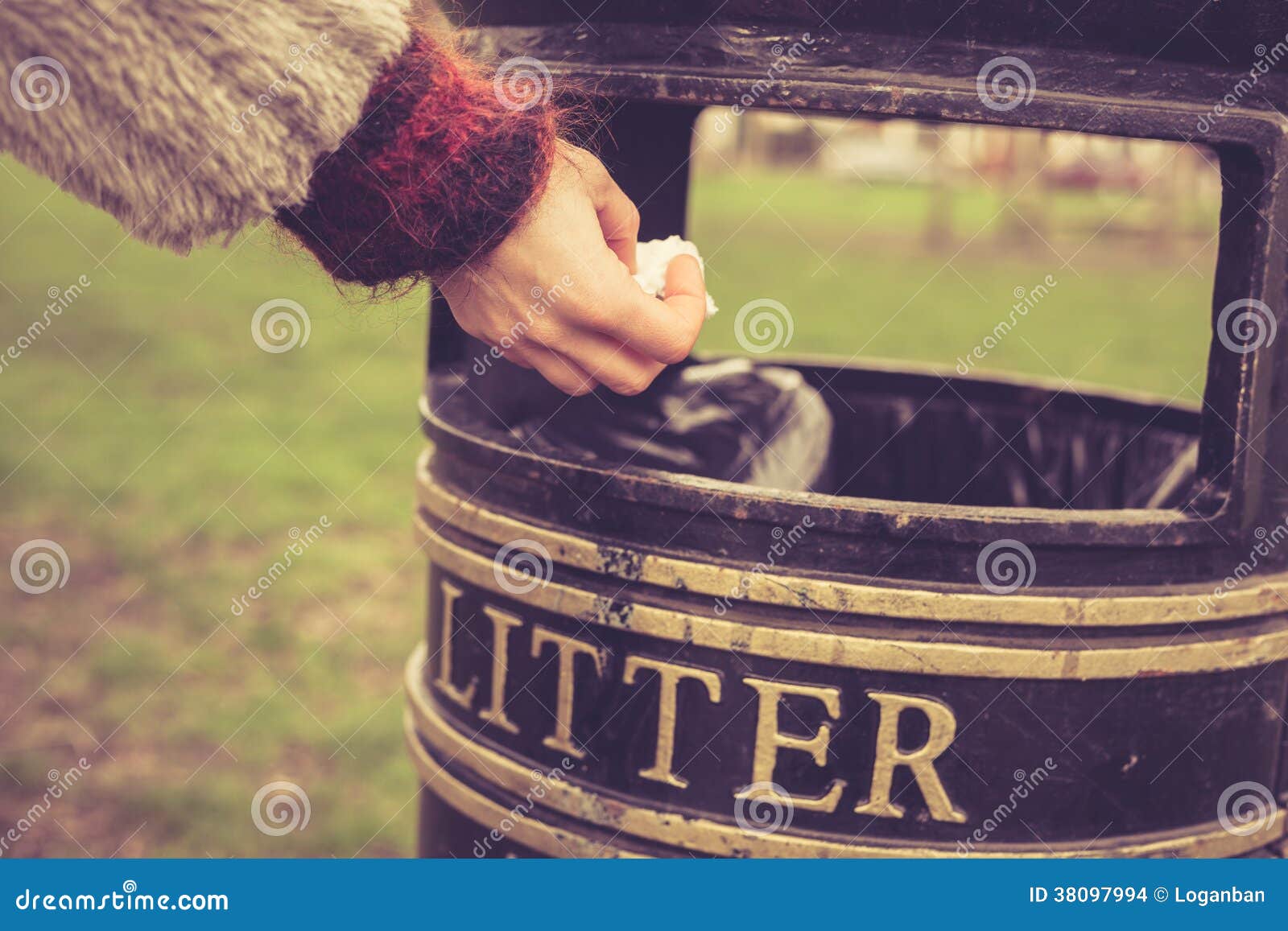 Throwing Something in the Litter Stock Photo Image of ecology