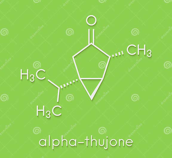 Thujone Absinthe Molecule, Chemical Structure. Skeletal Formula. Stock Illustration