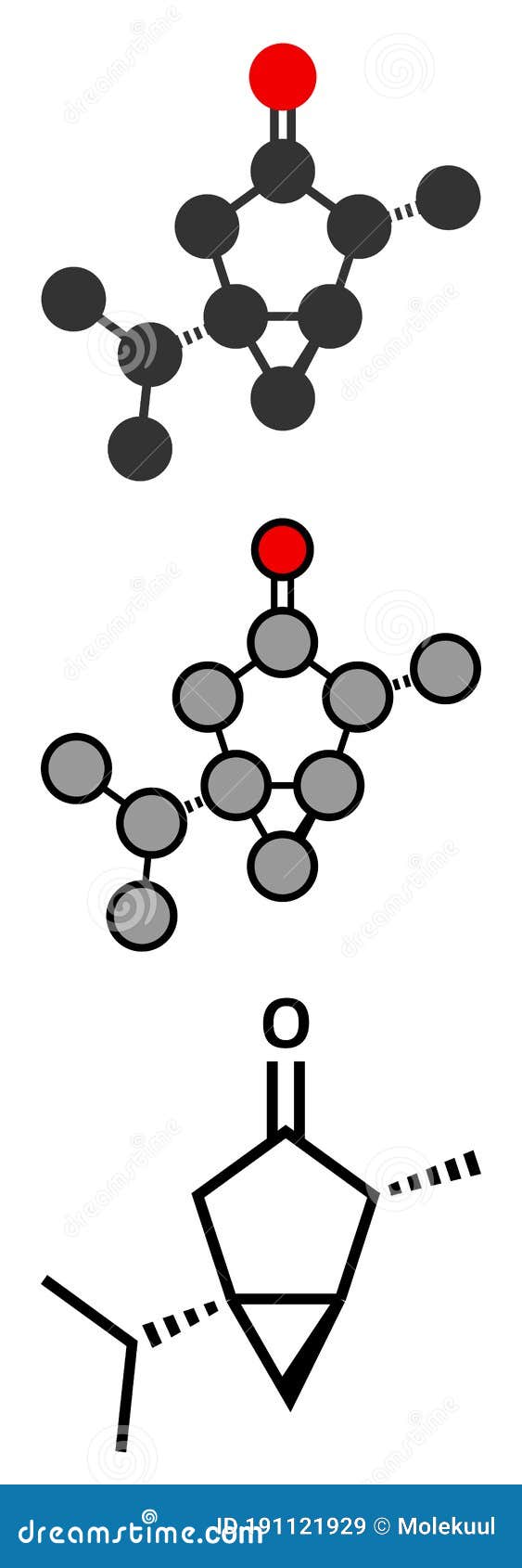 Thujone absinthe molecule stock vector. Illustration of wormwood 191121929