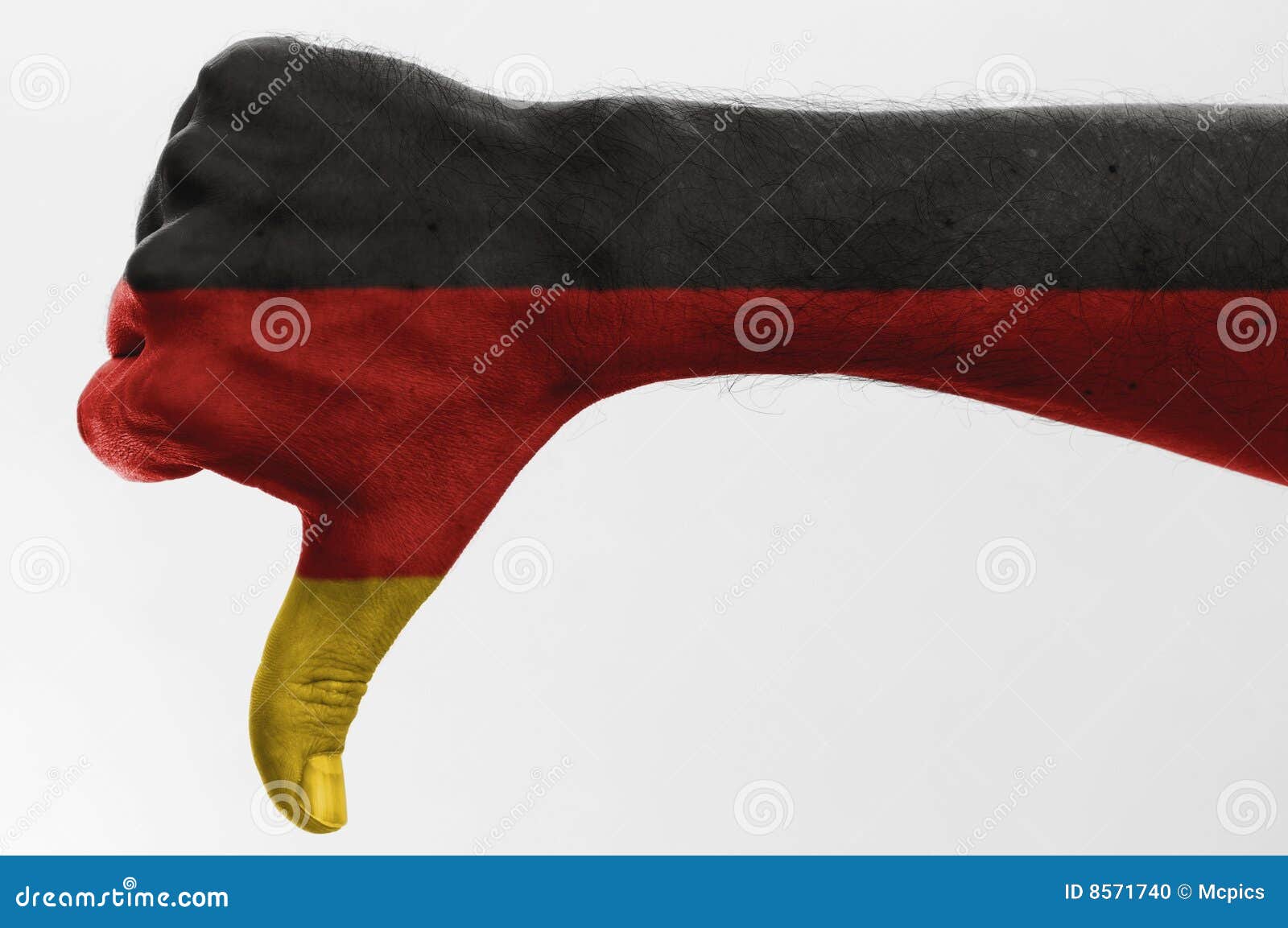 Thumb down germany stock photo. Image of germany, lose 8571740