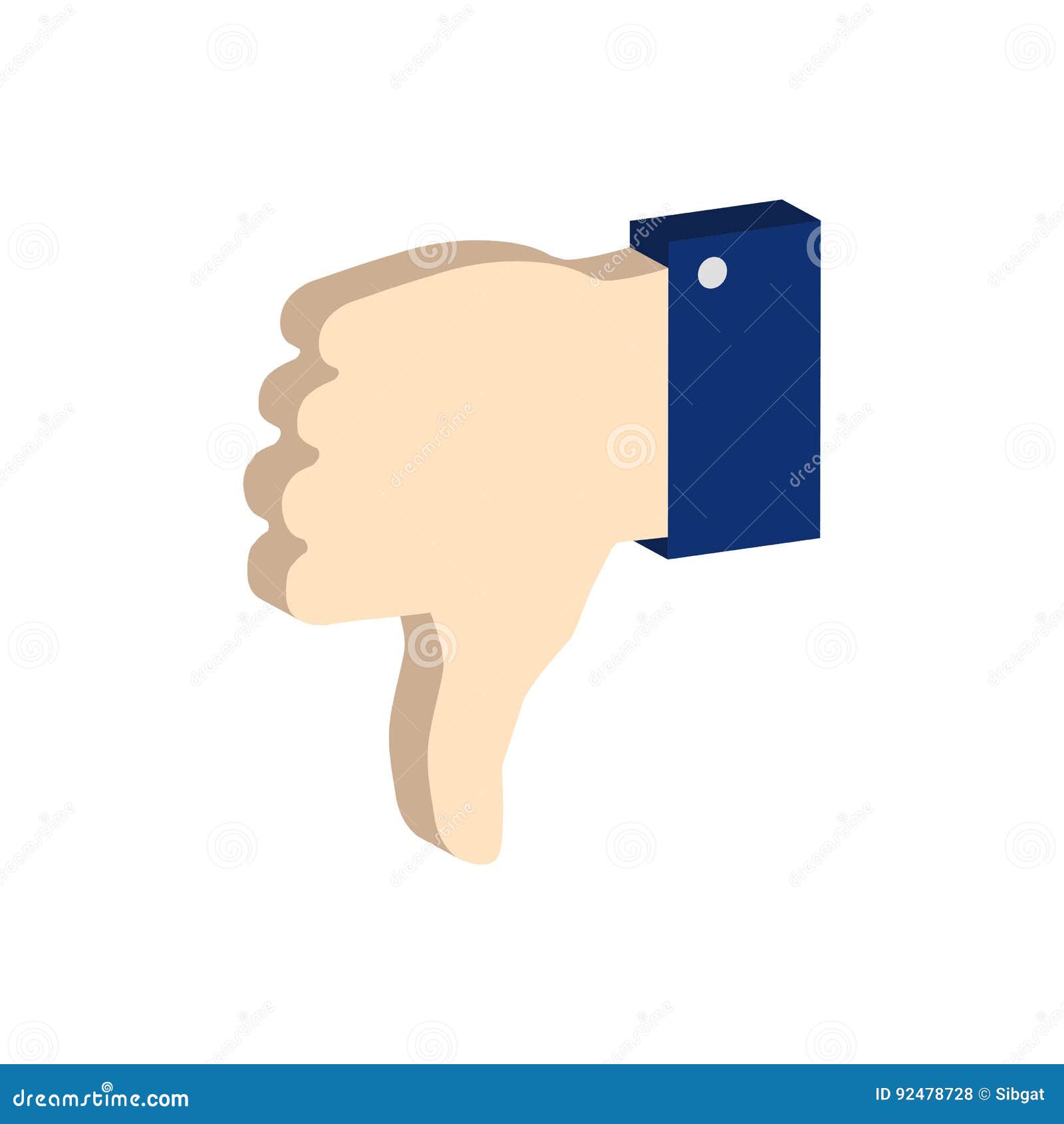 Thumb down icon against and no symbol flat Vector Image