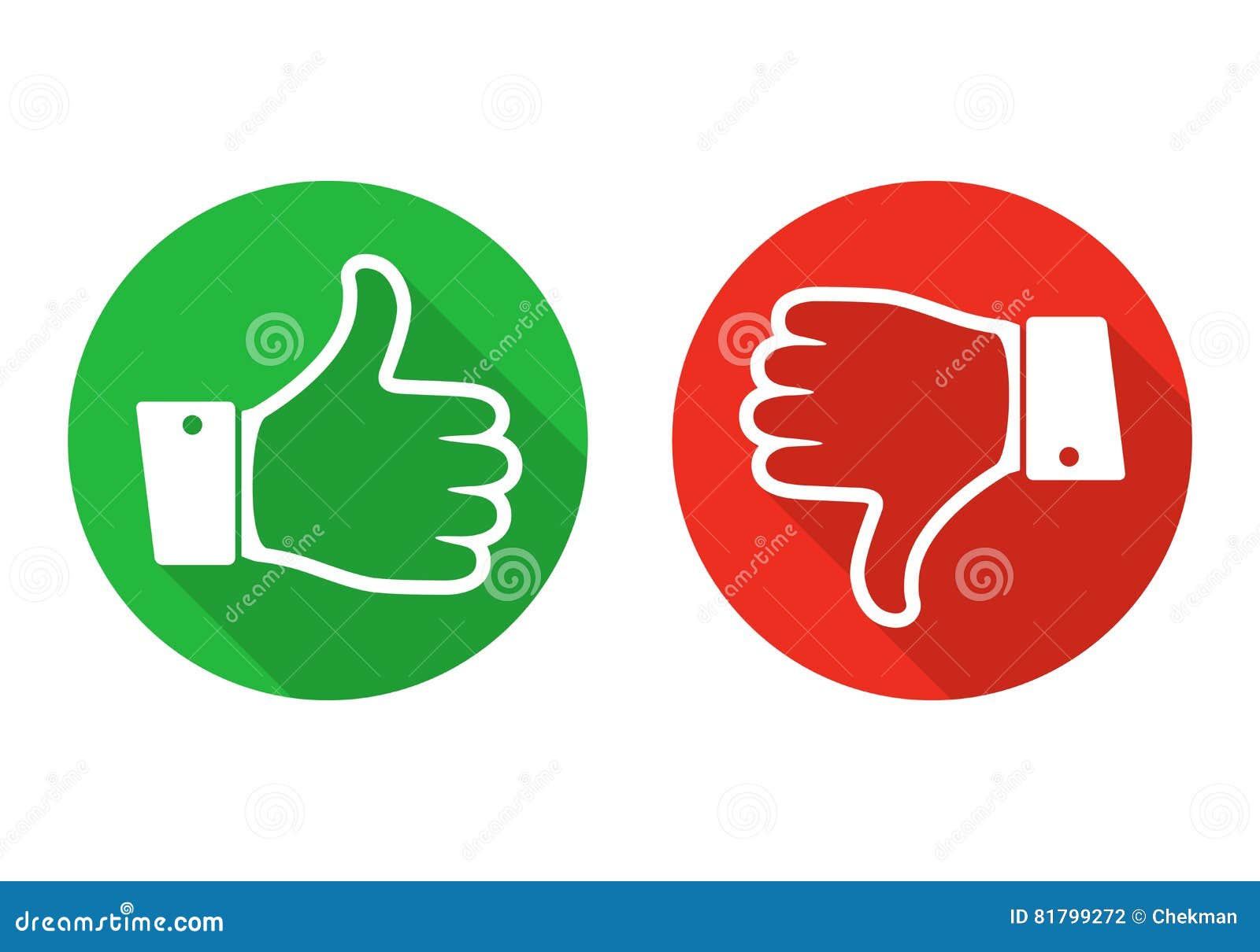 Thumb down icon against and no symbol flat Vector Image