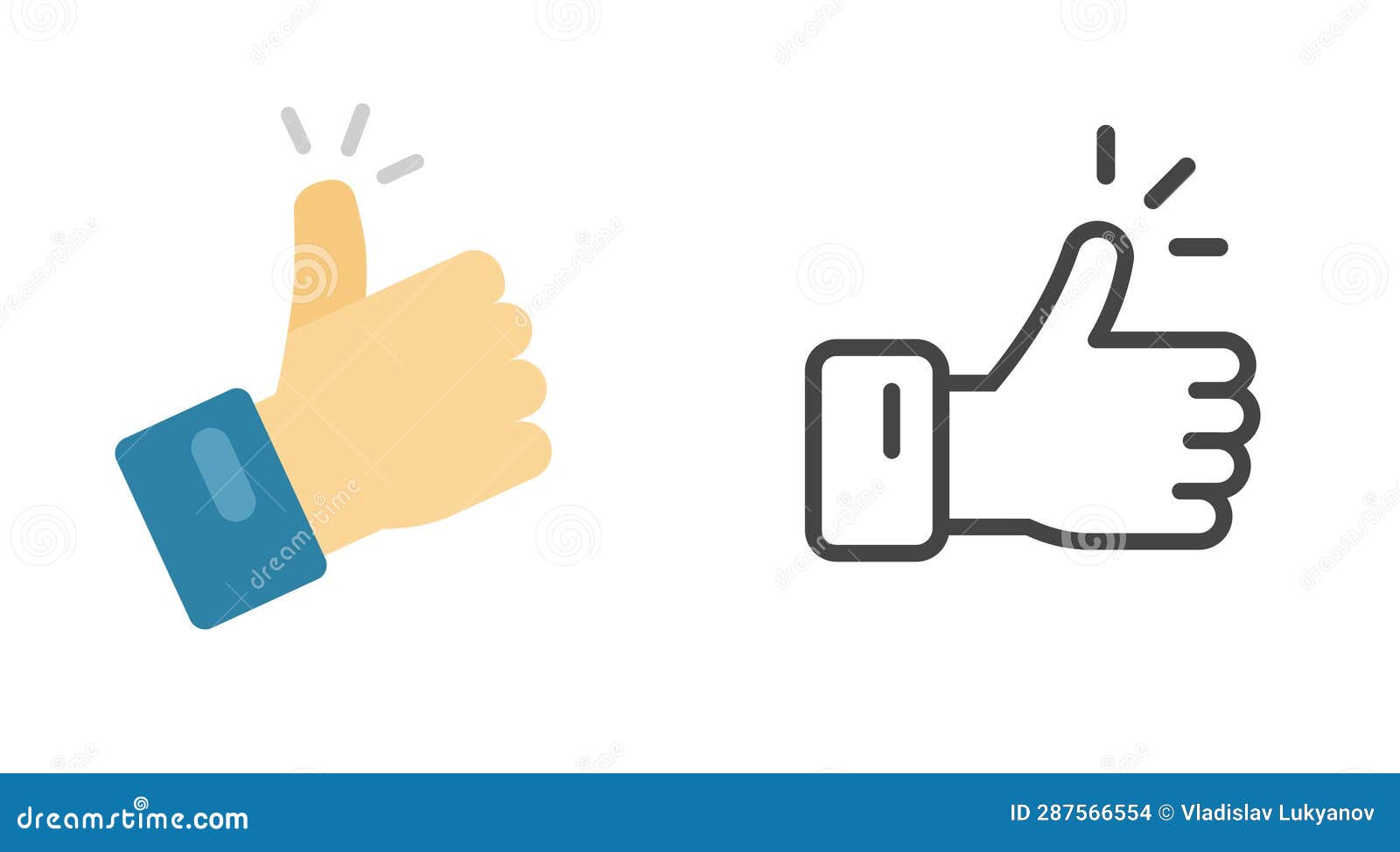 thumb up like icon  simple line outline art stroke image , okay positive hand linear pictogram, flat recommend