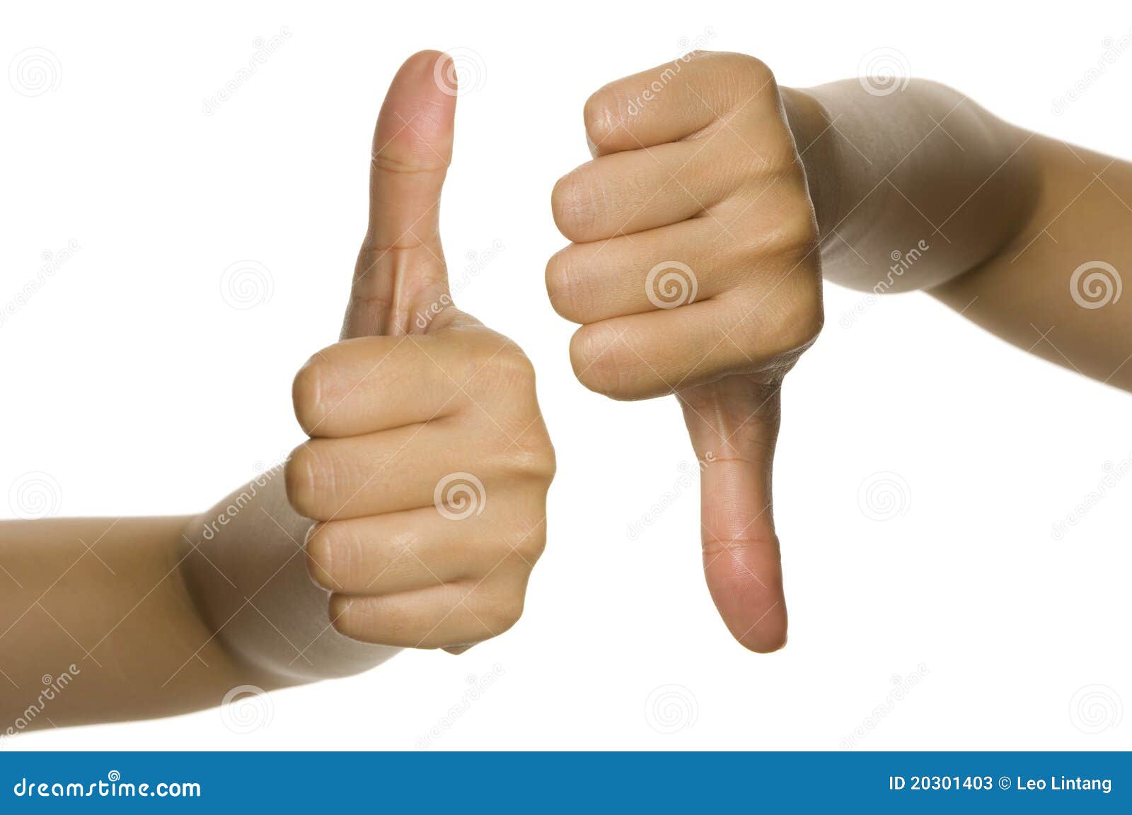 Thumb Up and Thumb Down stock image. Image of sign, gesture 20301403