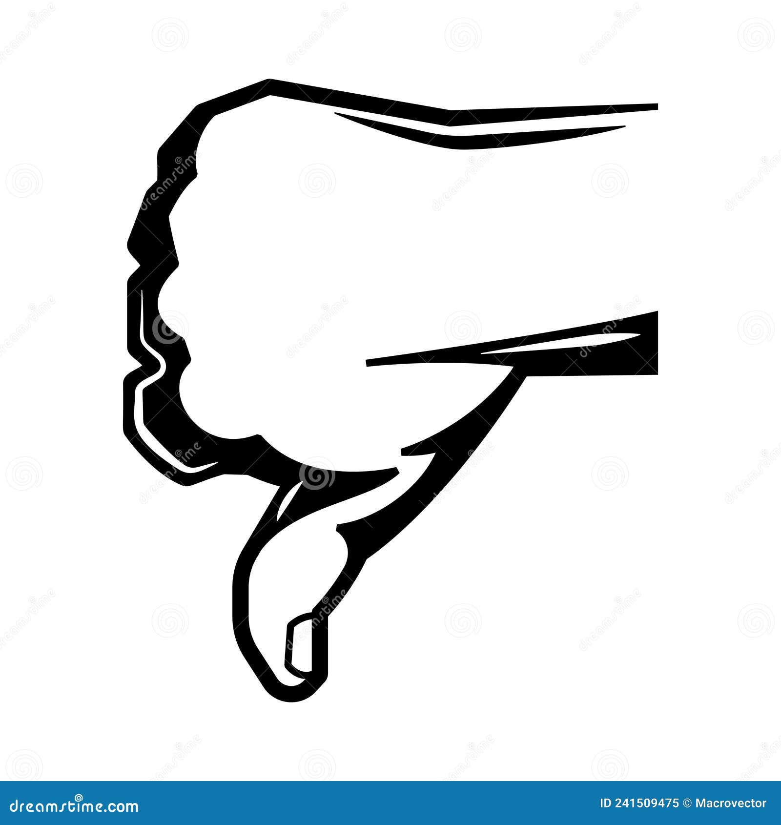Thumbs Down Gesture Composition Stock Vector Illustration of design