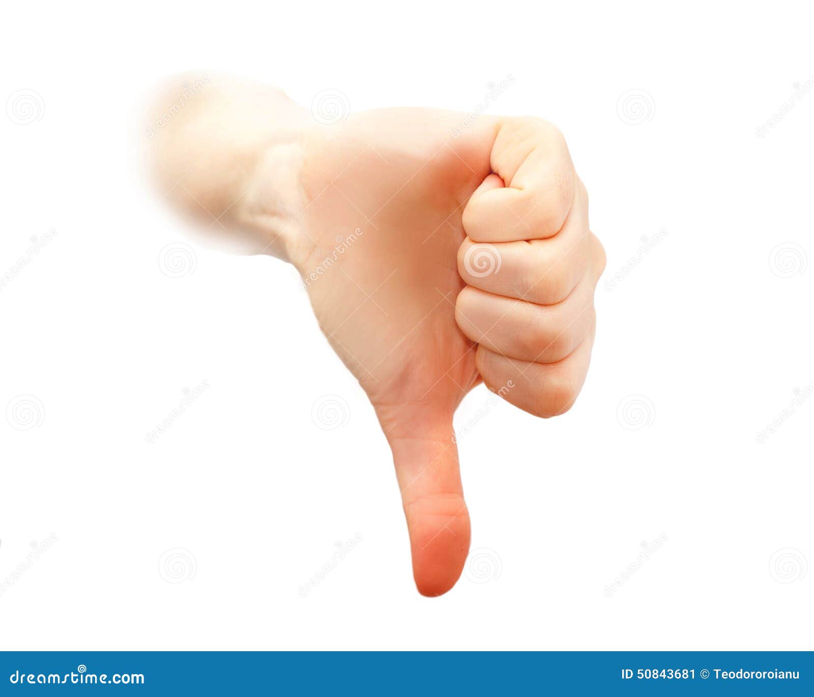Thumbs down stock image. Image of small, isolated, touch 50843681