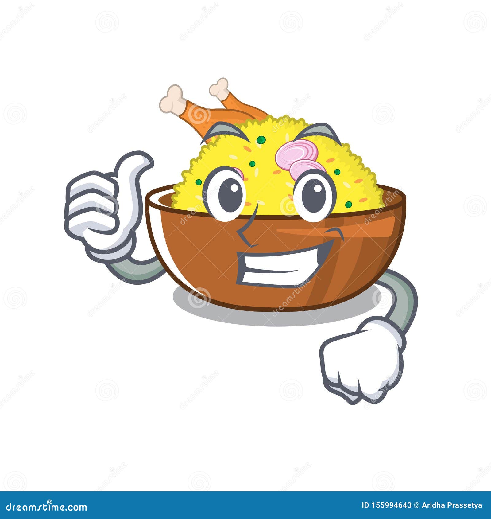Thumbs Up Chicken Biryani Cooked in Character Skillet Stock Vector -  Illustration of good, drink: 155994643
