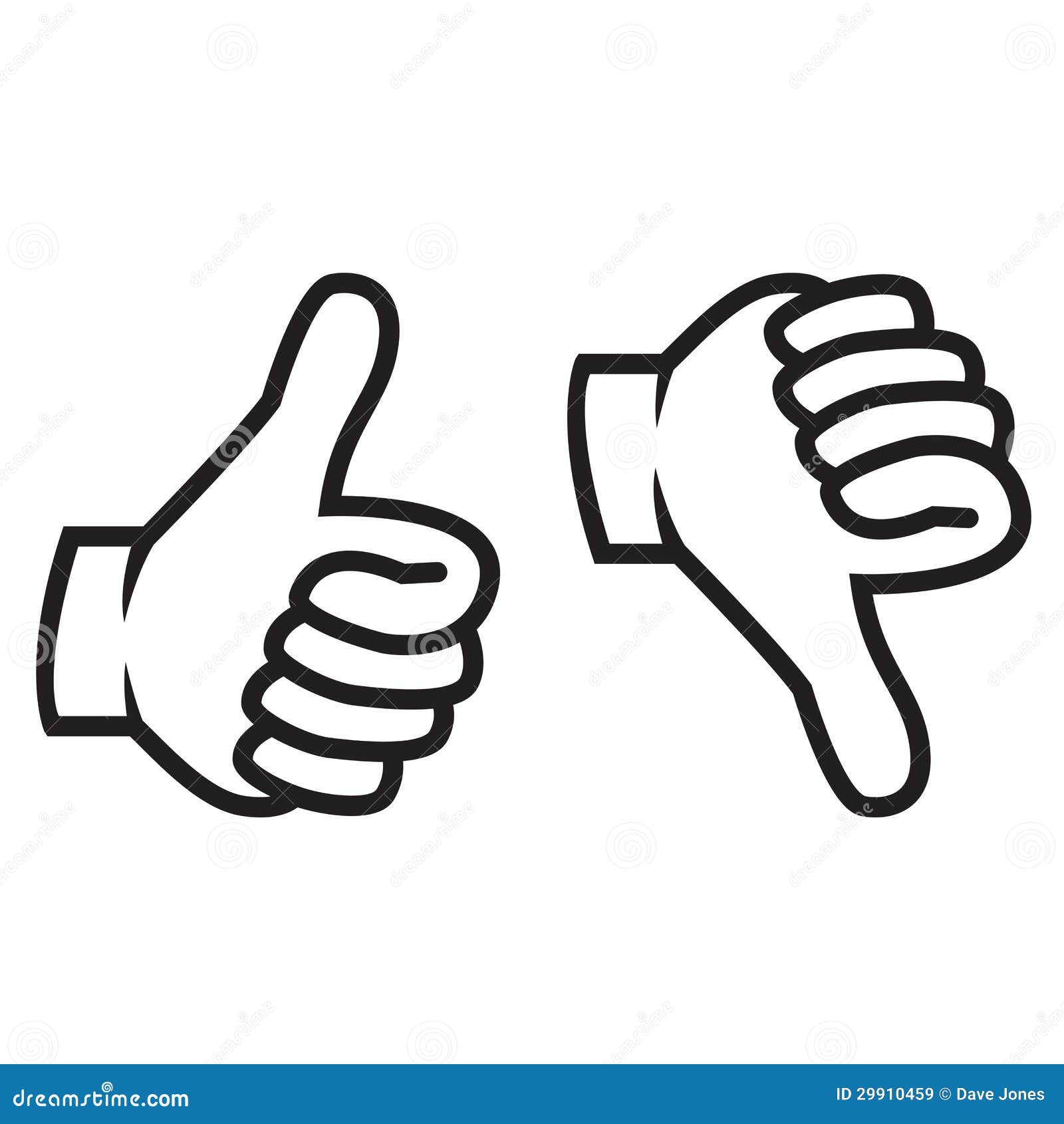 thumbs up and down gesture