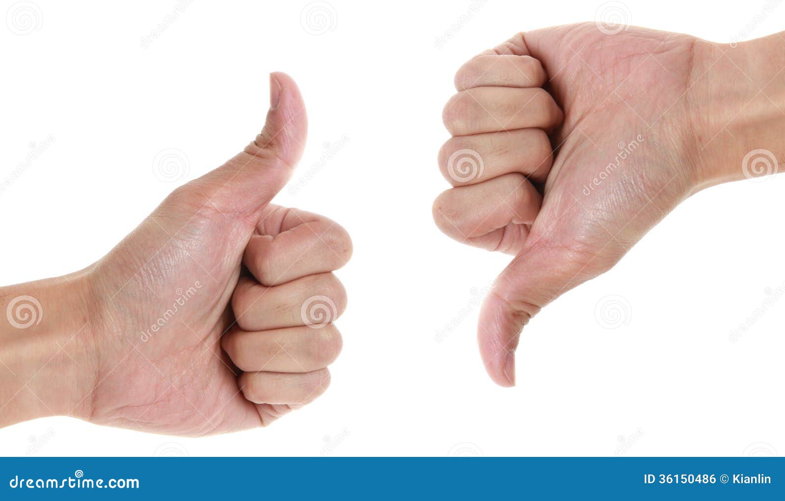 thumbs up and down