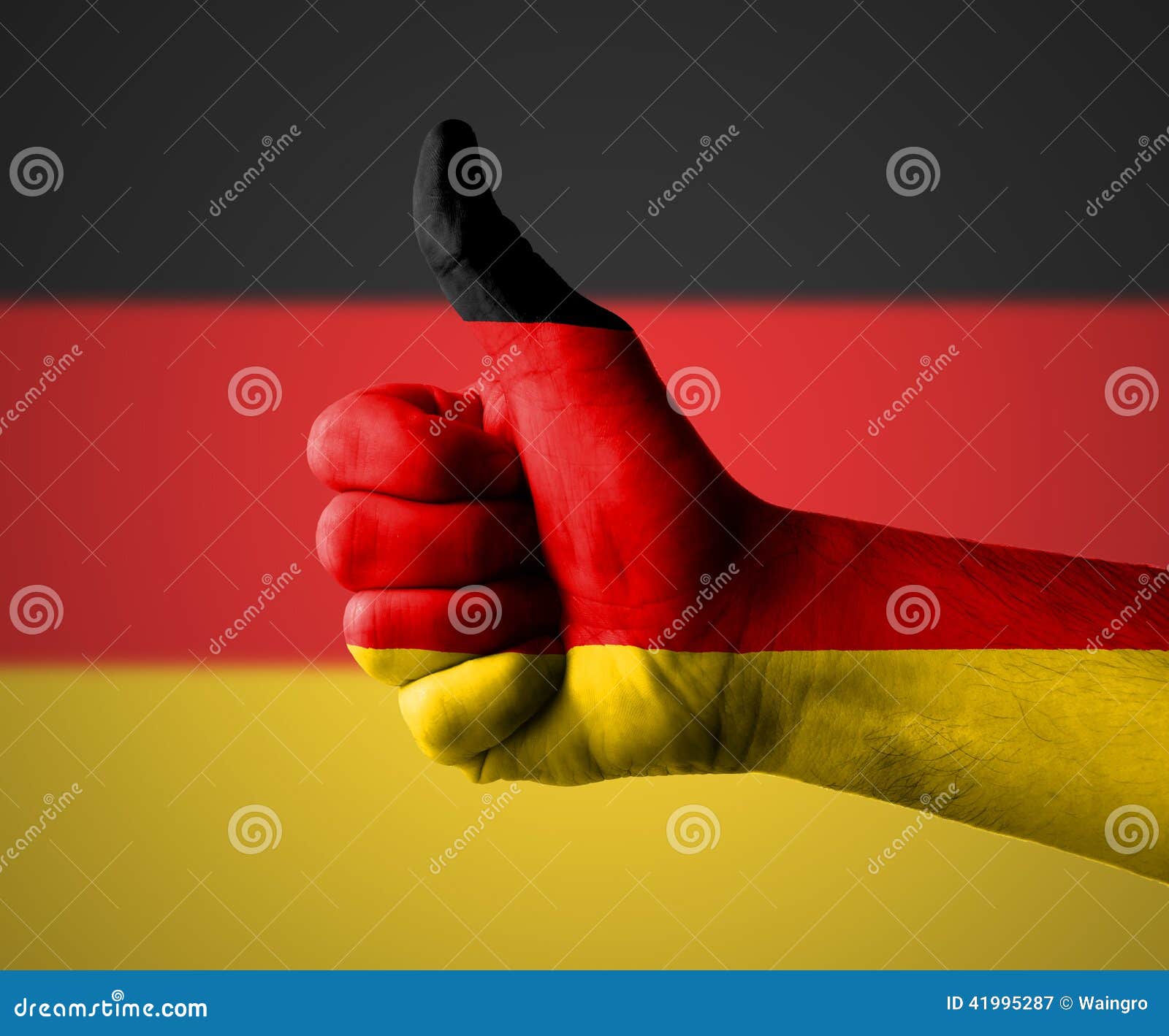Thumbs up for Germany stock image. Image of country, paint 41995287