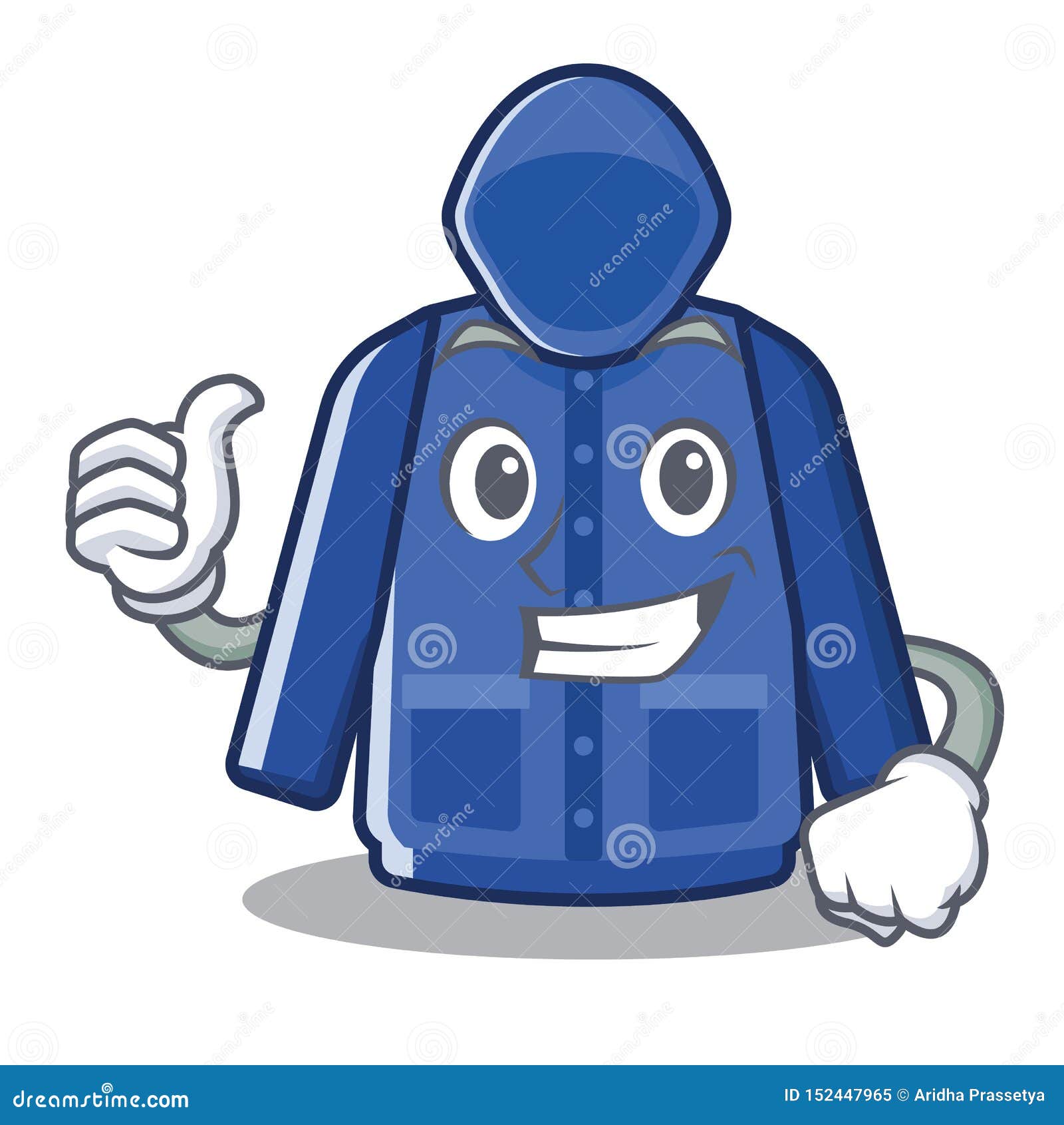 Thumbs Up Raincoat Isolated with in the Mascot Stock Vector ...