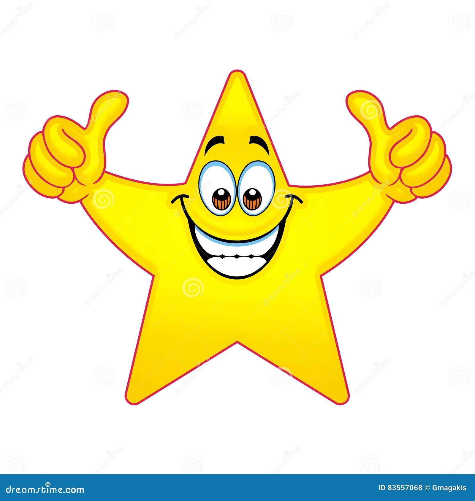 thumbs up star illustration happy gesture 83557068