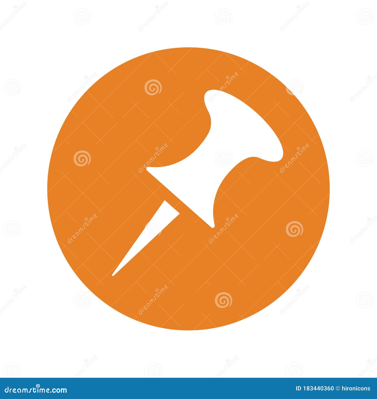Thumbtack Icon Design, Pin, Vector Graphics Stock Vector Illustration