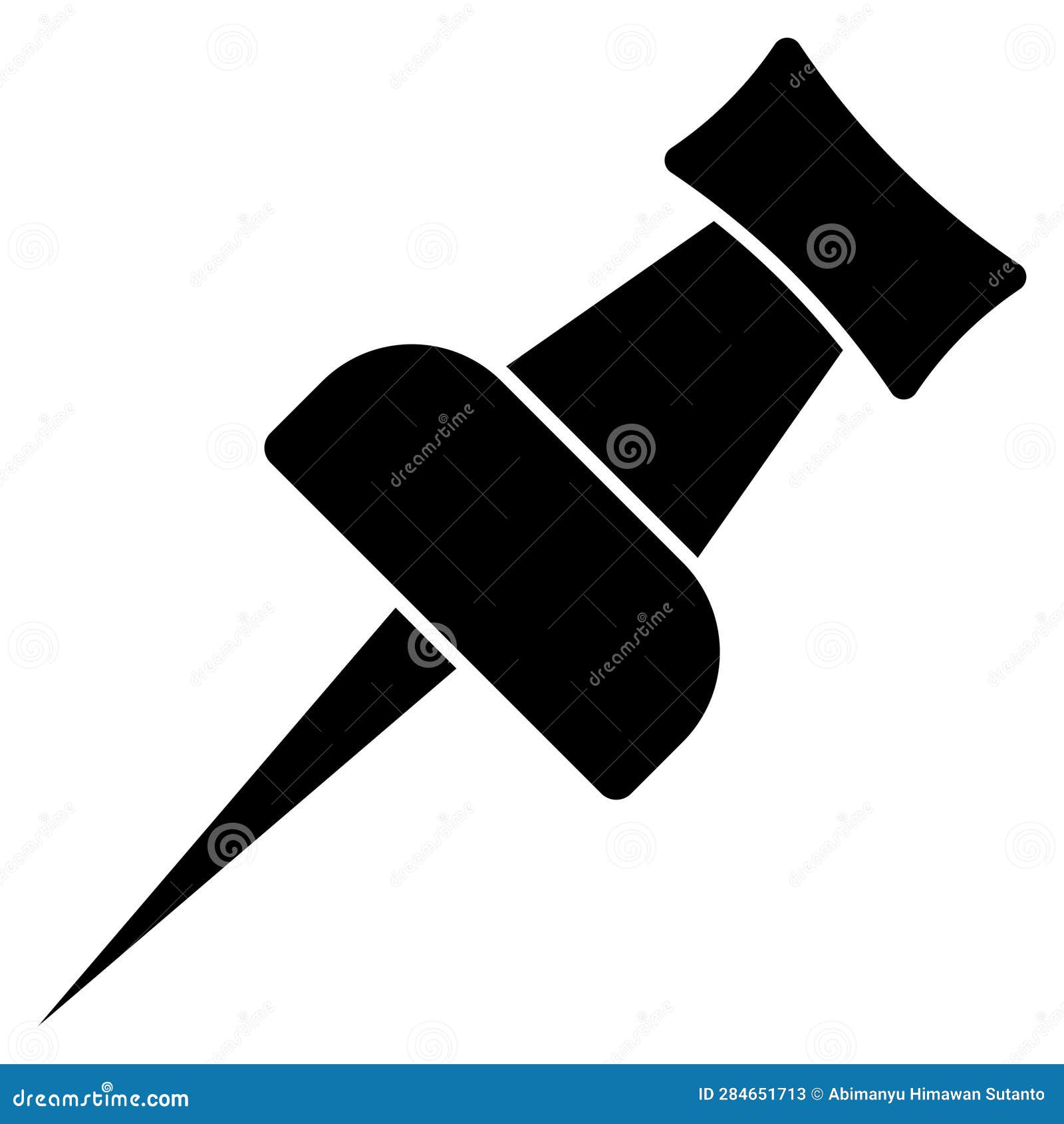 Thumbtack icon vector stock vector. Illustration of message 284651713