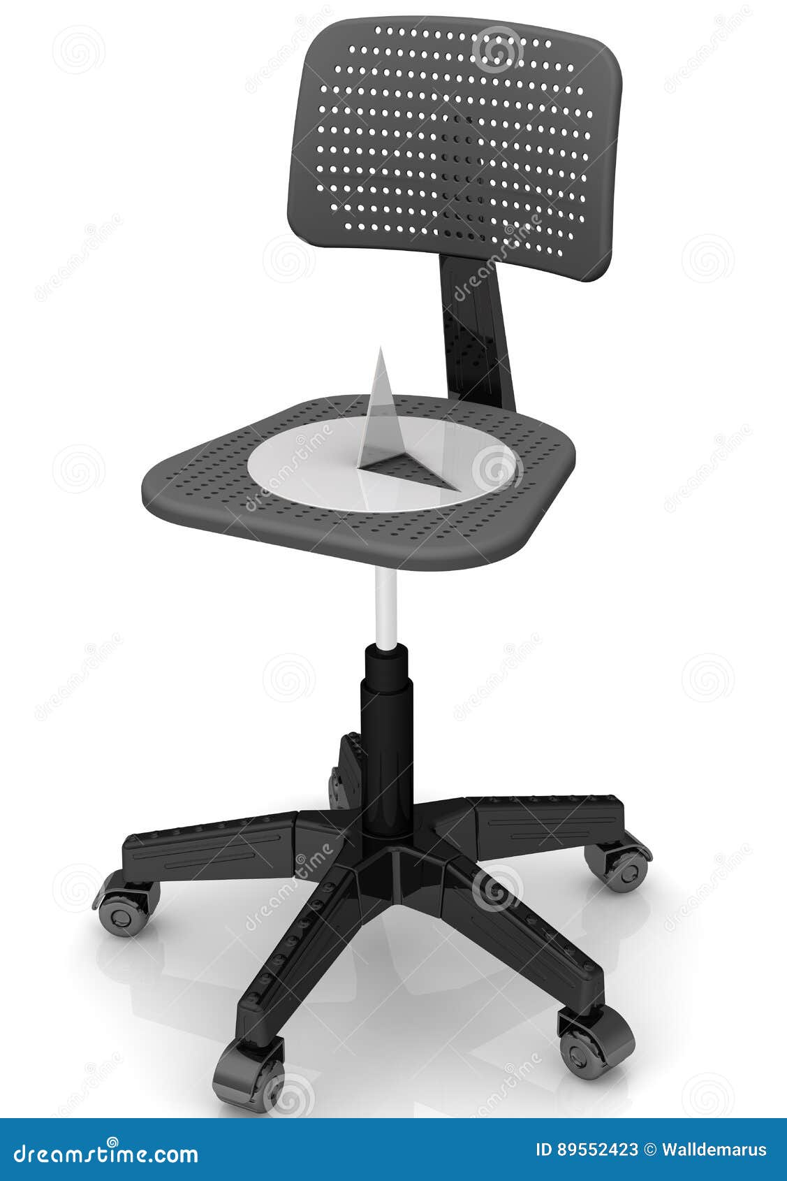 Thumbtack Lying on an Office Chair Stock Illustration Illustration of