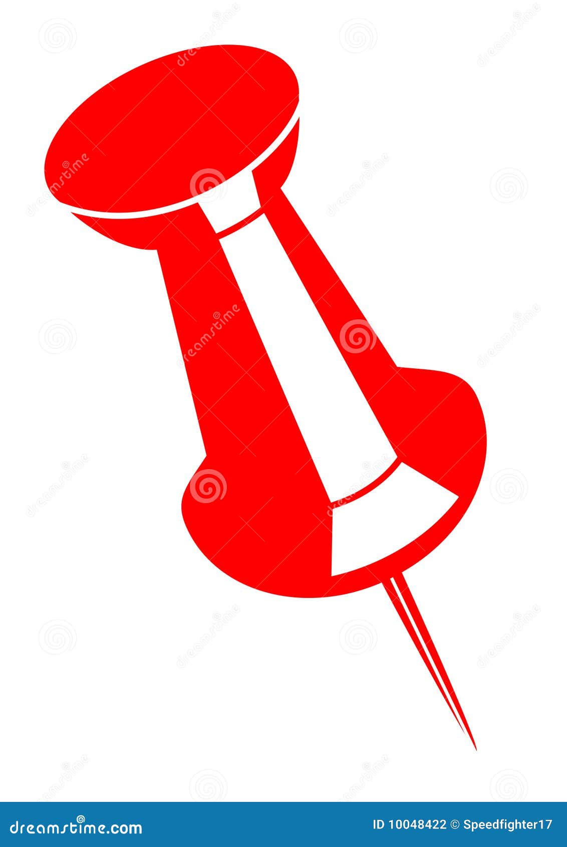 Thumbtack on white stock illustration. Illustration of pointed 10048422