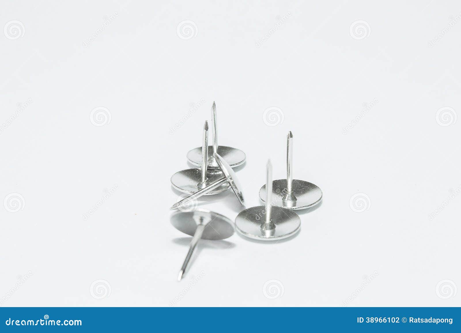 Thumbtack on White Background Stock Photo Image of needle, colored