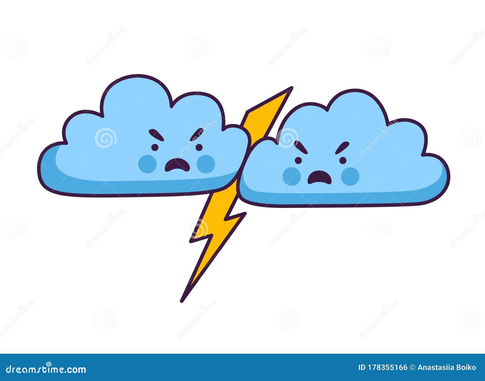 Thunder Clouds are Fighting. Thunder, Lightning, Storm. Cute Cartoon Character. Stock Vector - Illustration of nature, face: 178355166 Thunder Clouds are Fighting. Thunder, Lightning, Storm. Cute Cartoon Character. Stock Vector - Illustration of nature, face: 178355166