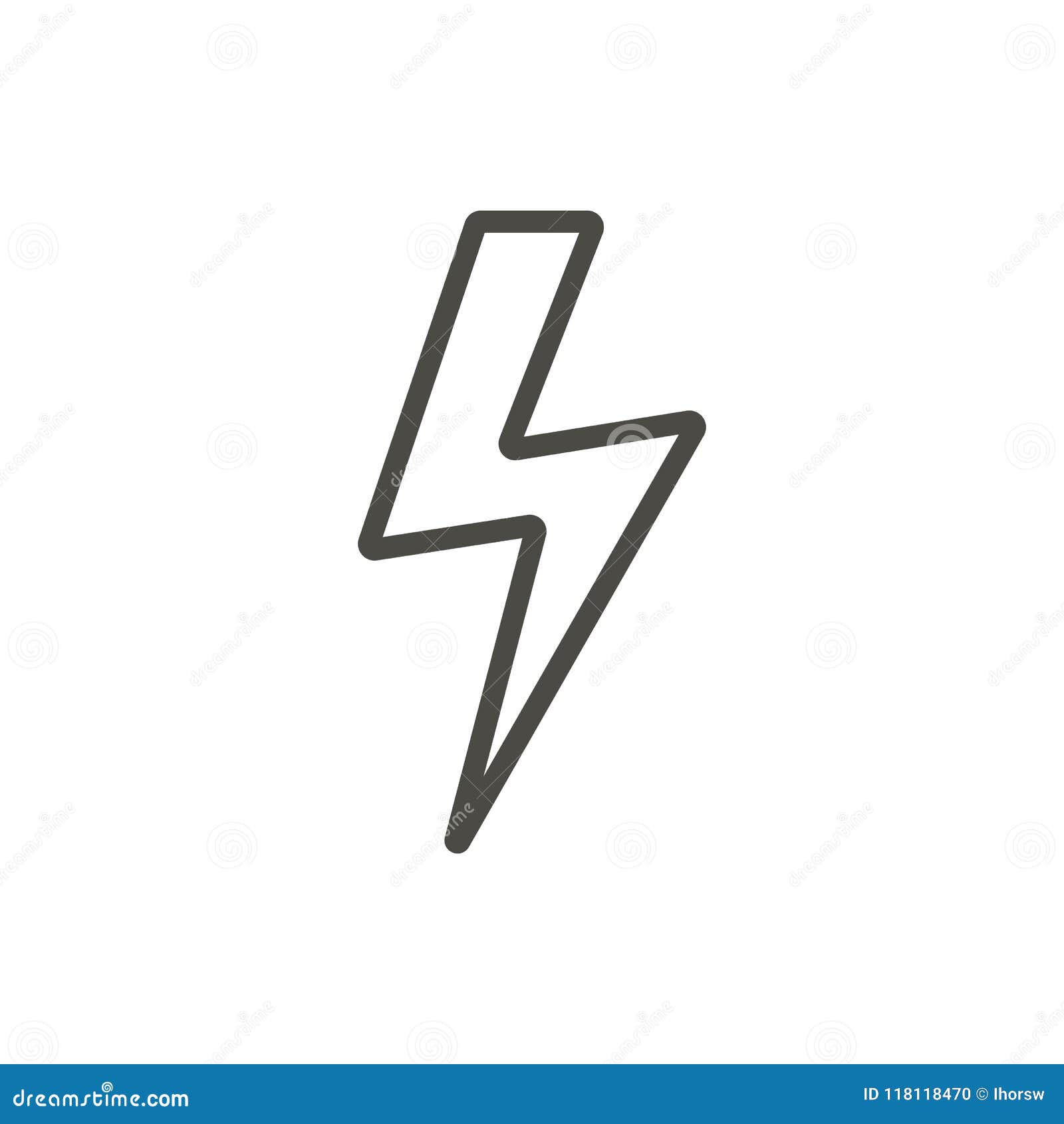 thunder icon . line lightning bolt .