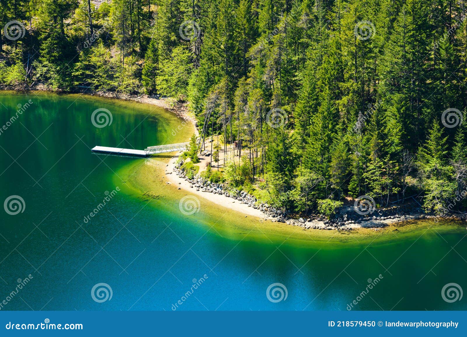 Thunder Point Campground Boat Dock on Diablo Lake Stock Photo - Image ...