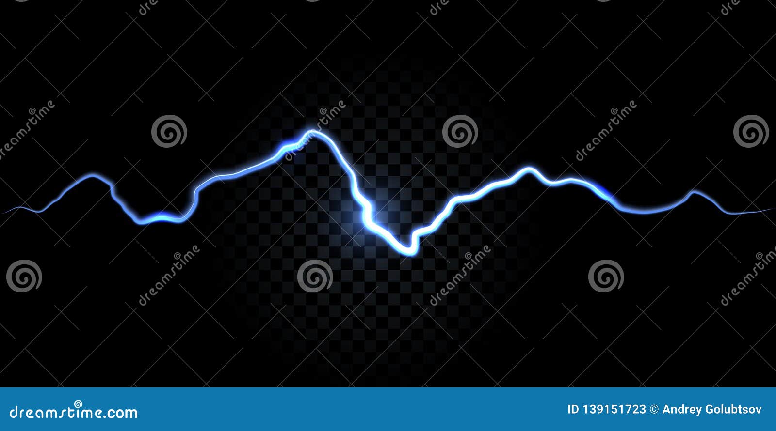 Thunder Spark, Electric Flash Vector Background. Electricity