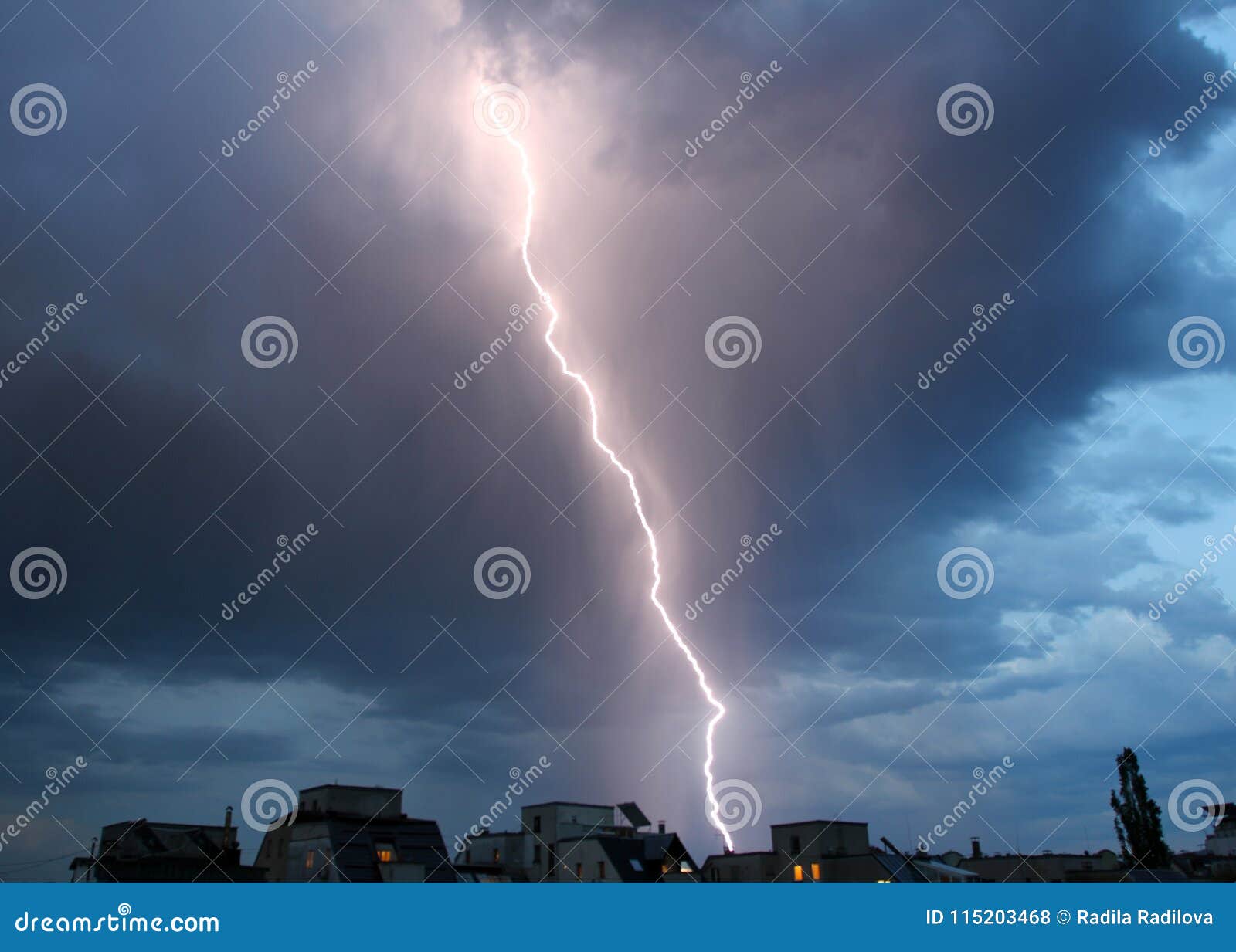 Thunderstorm Lights. Bright Lightning Thunderstorms Sparkle from the