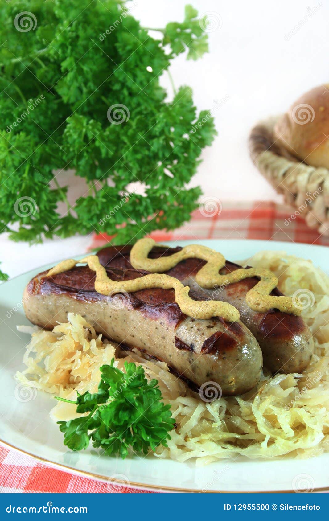 Thuringian bratwurst stock photo. Image of fried, bratwurst 12955500
