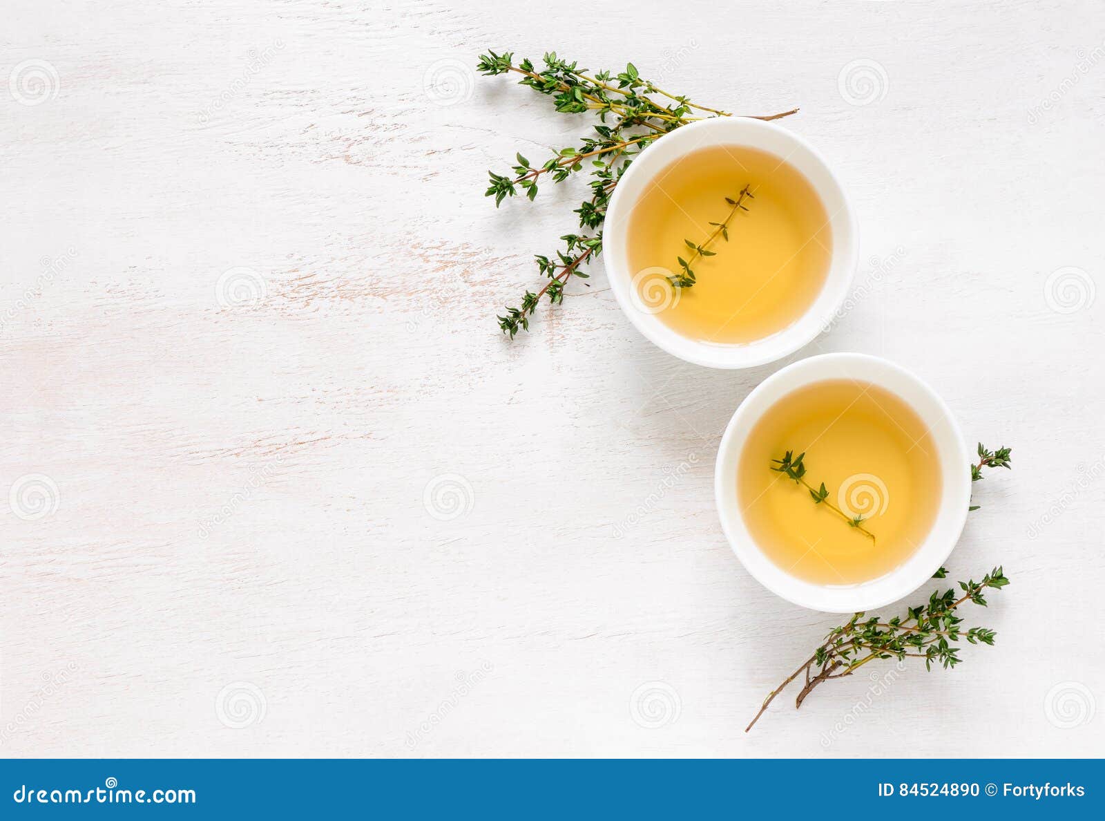 Thyme tea, top view stock photo. Image of morning, drink 84524890