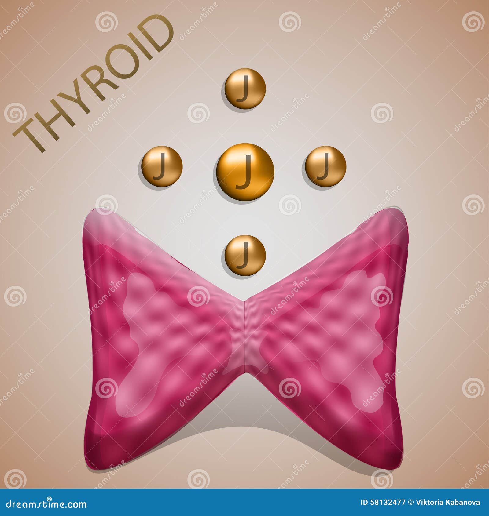 Thyroid, iodine stock vector. Illustration of science 58132477