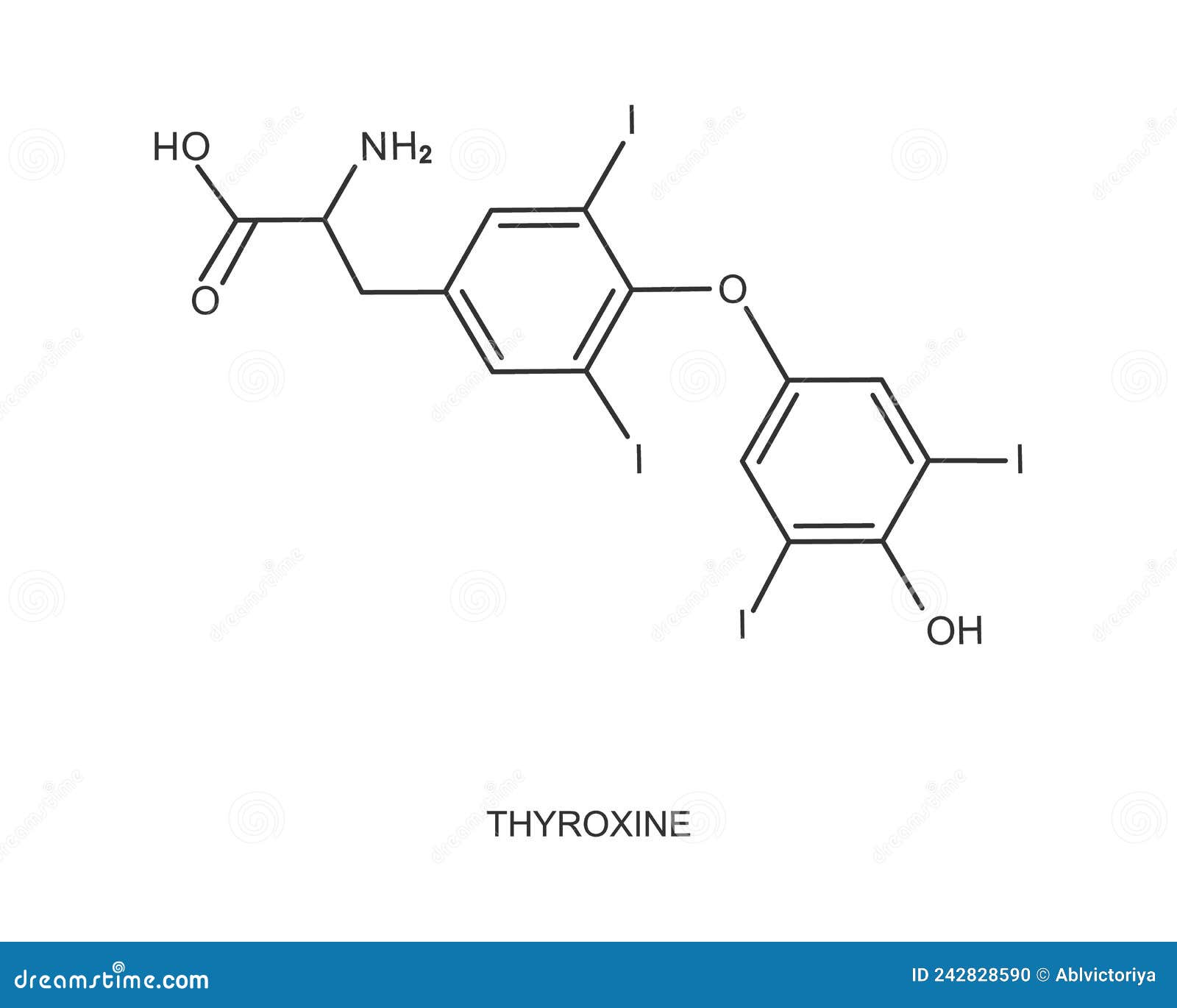 Thyroxine Structure Royalty-Free Stock Photography | CartoonDealer.com ...