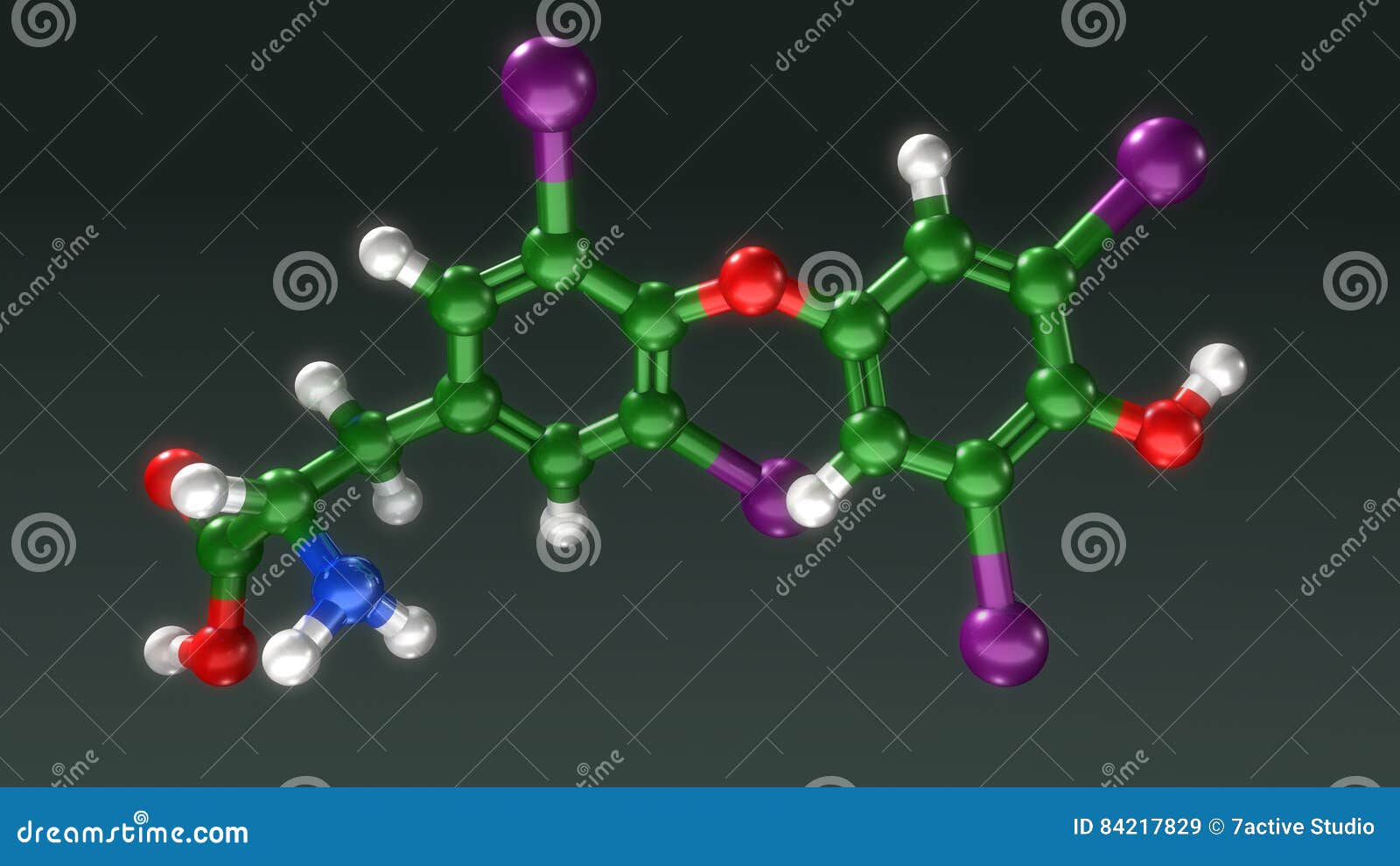 Thyroxine Structure Royalty-Free Stock Photo | CartoonDealer.com #84219165