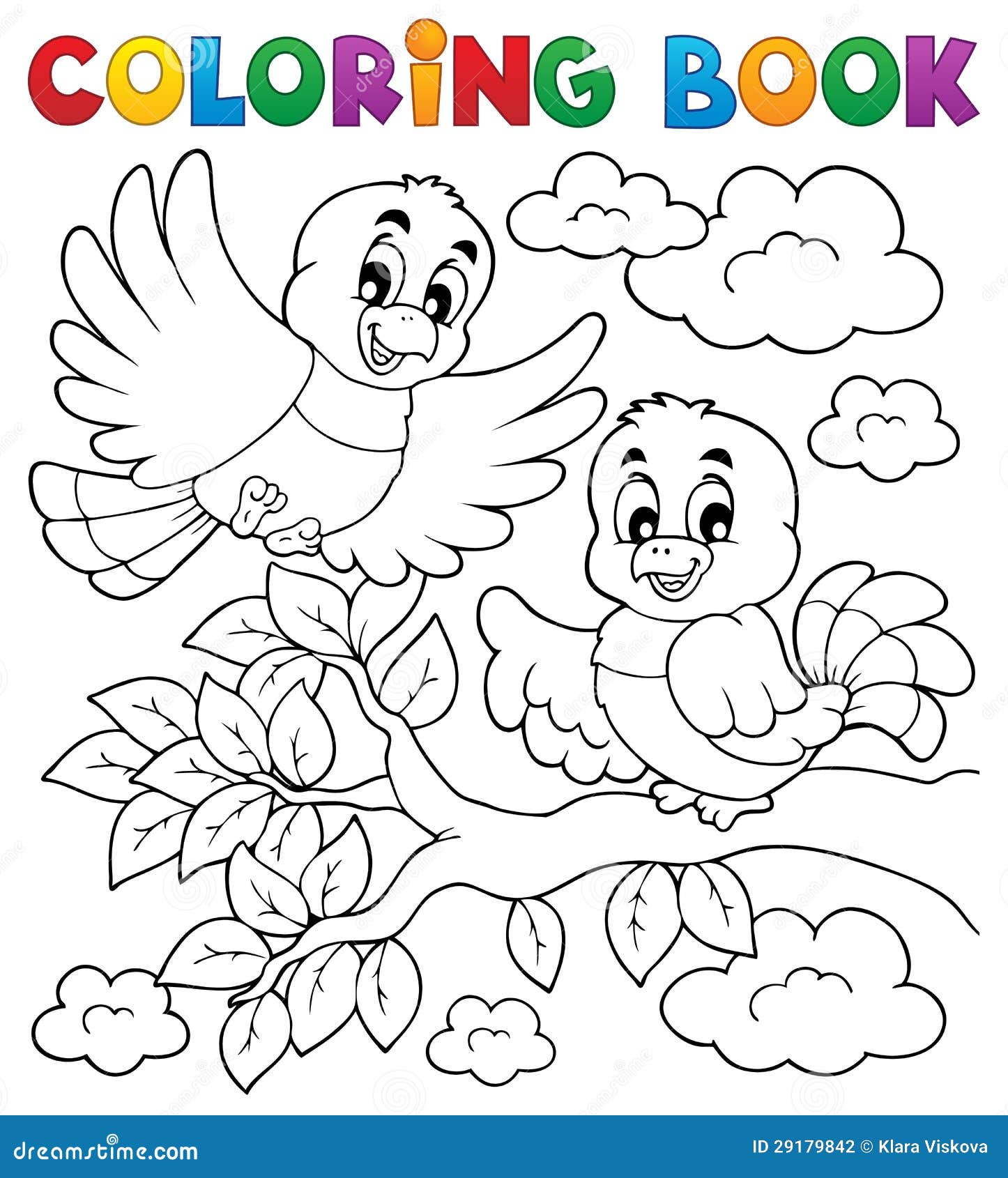 animaux photo livre theme stock Photographie Coloriage De Thème Livre D'oiseau De