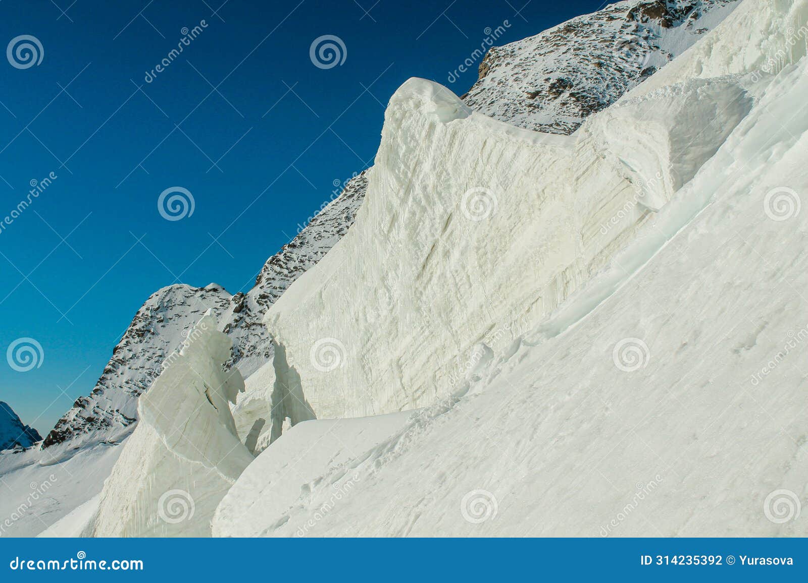 Tian Shan Mountain Range Snow-capped Glacier Peak Stock Photo - Image ...