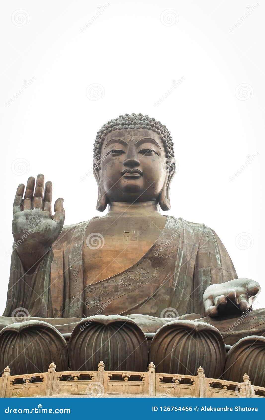 Tian Tan Buddha the Big Buddha is Large Bronze Statue of a Buddha