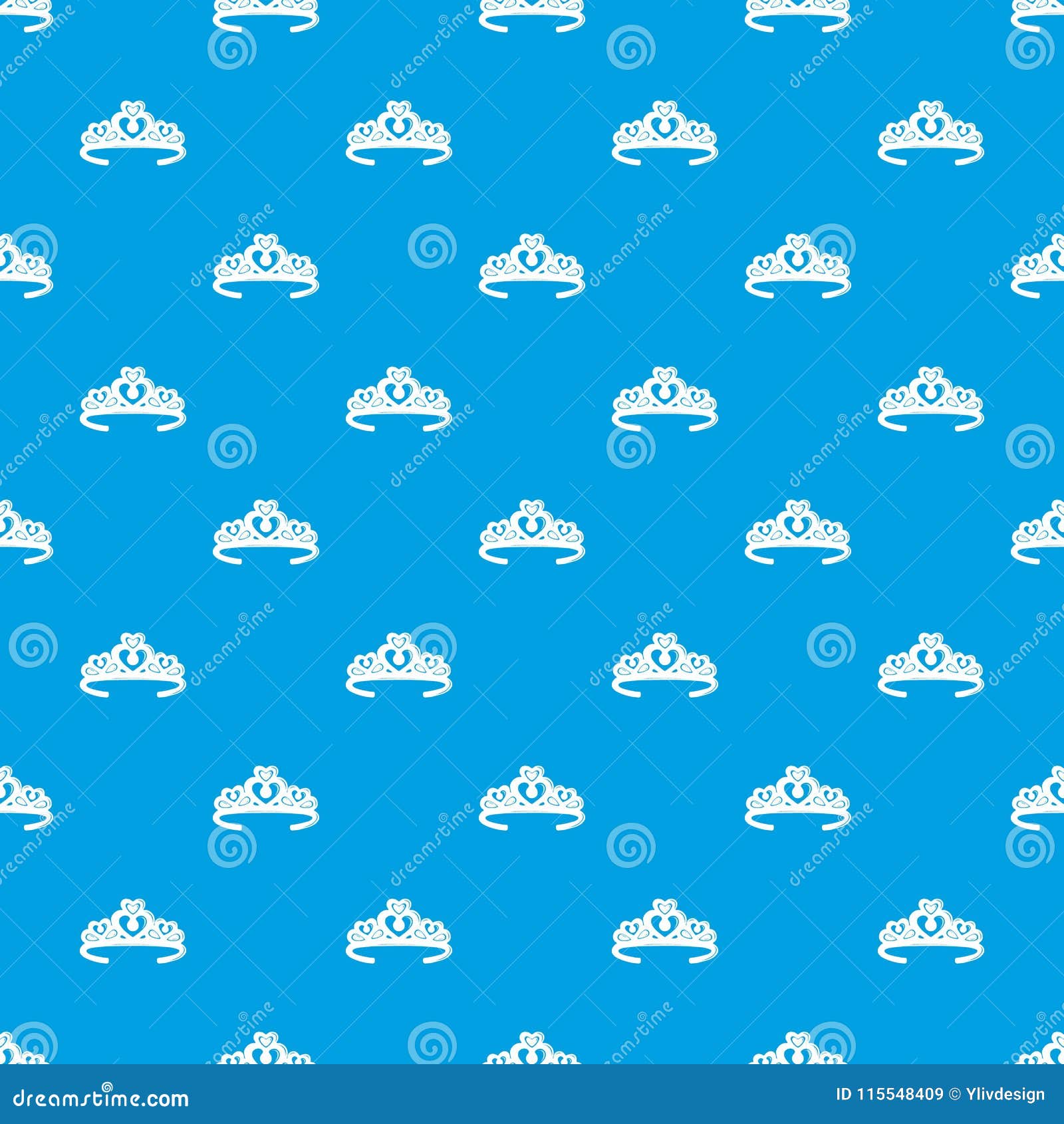 Download Tiara Crown Pattern Vector Seamless Blue Stock Vector ...